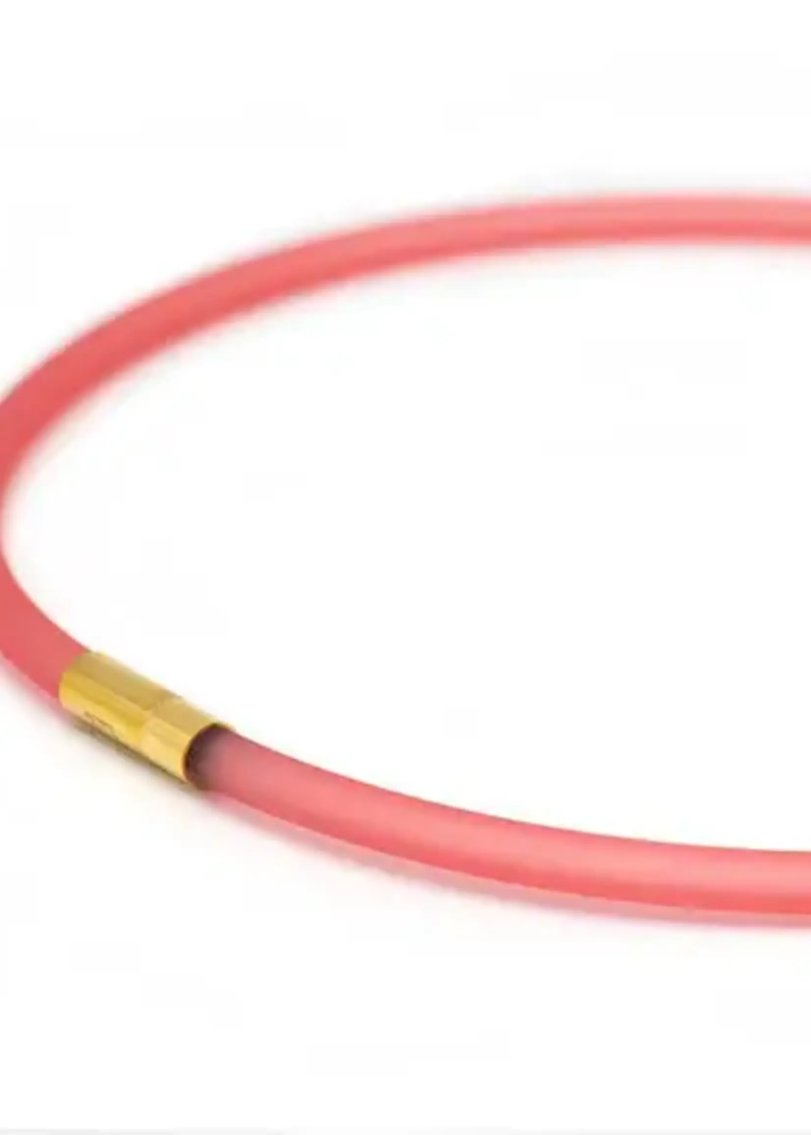 Cubes Rubber ketting, 1 lijn, Koraal Medium