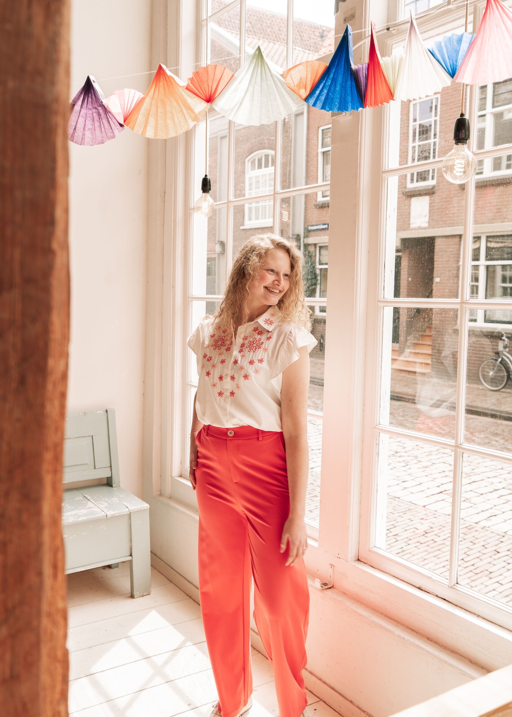 C&S The Label Prisanne Pants Sunkissed Coral