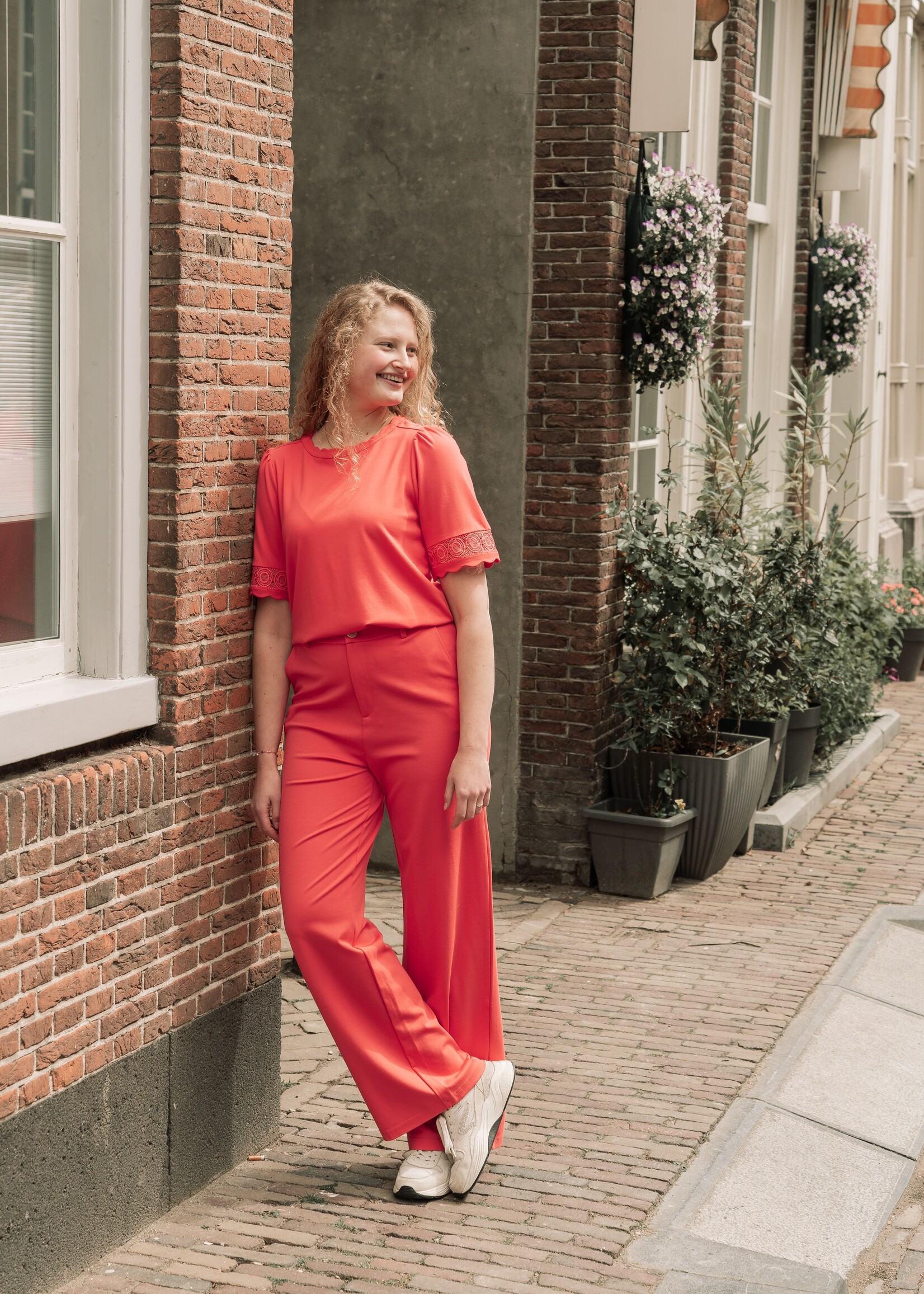 C&S The Label Prisanne Pants Sunkissed Coral