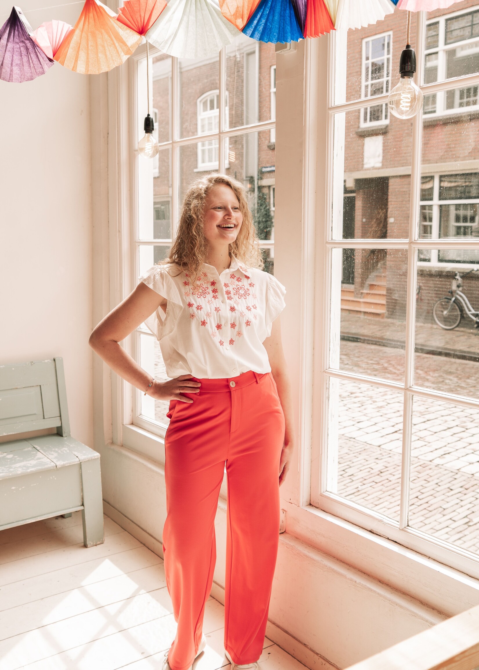 C&S The Label Lurina Blouse Offwhite