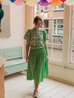 FLURESK Abbi Top Offwhite/Vivid Green