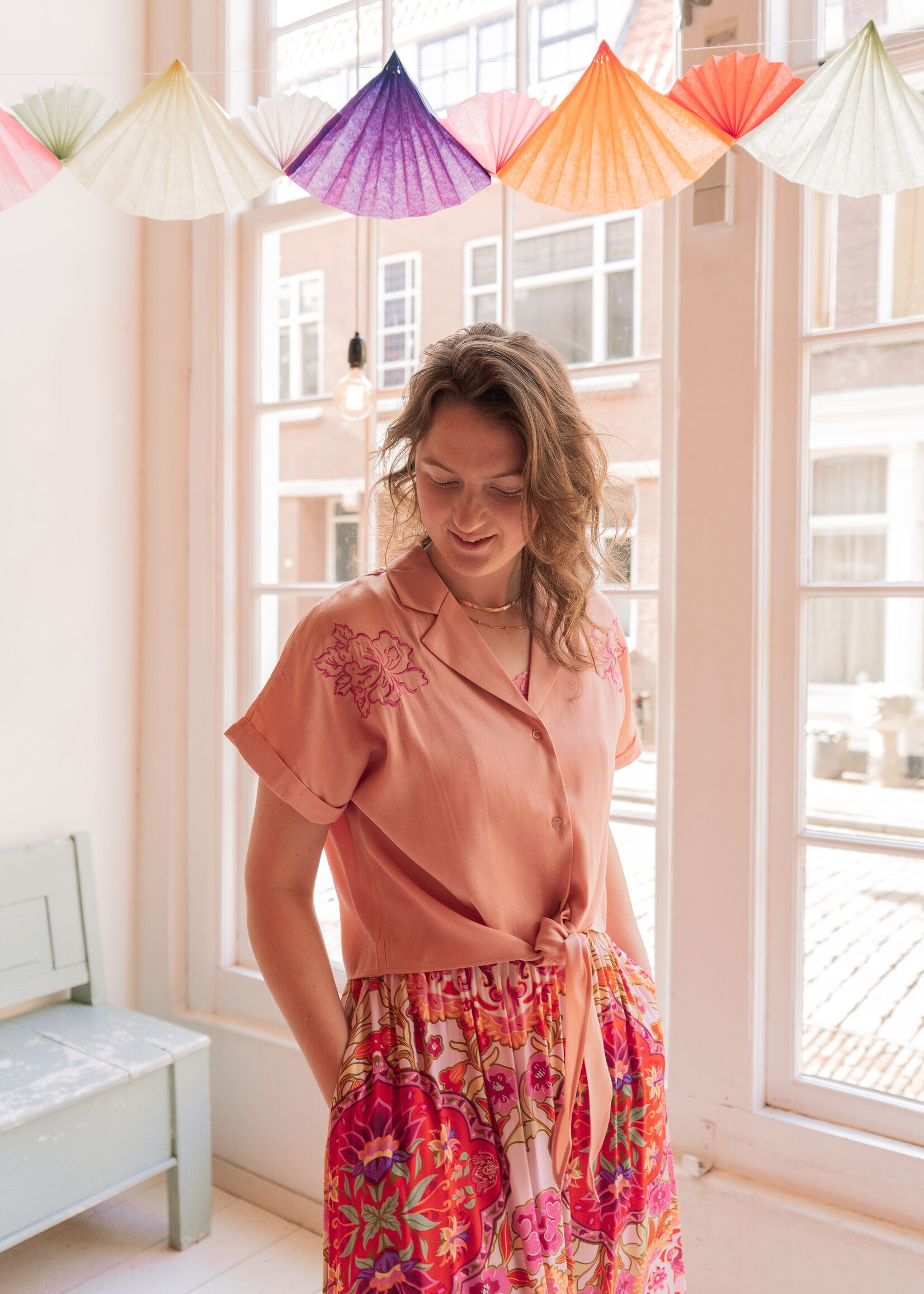 FLURESK Evy Blouse Blush Peach