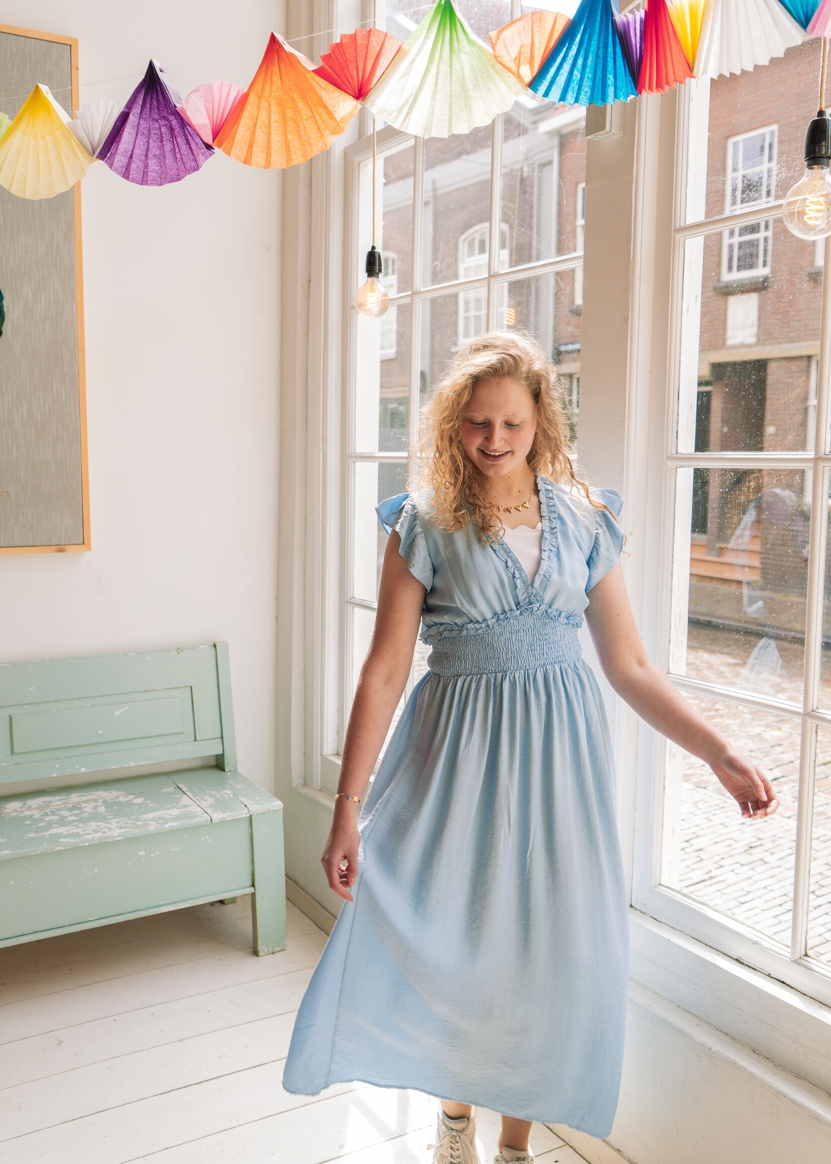 C&S The Label Dilja Dress Light Blue