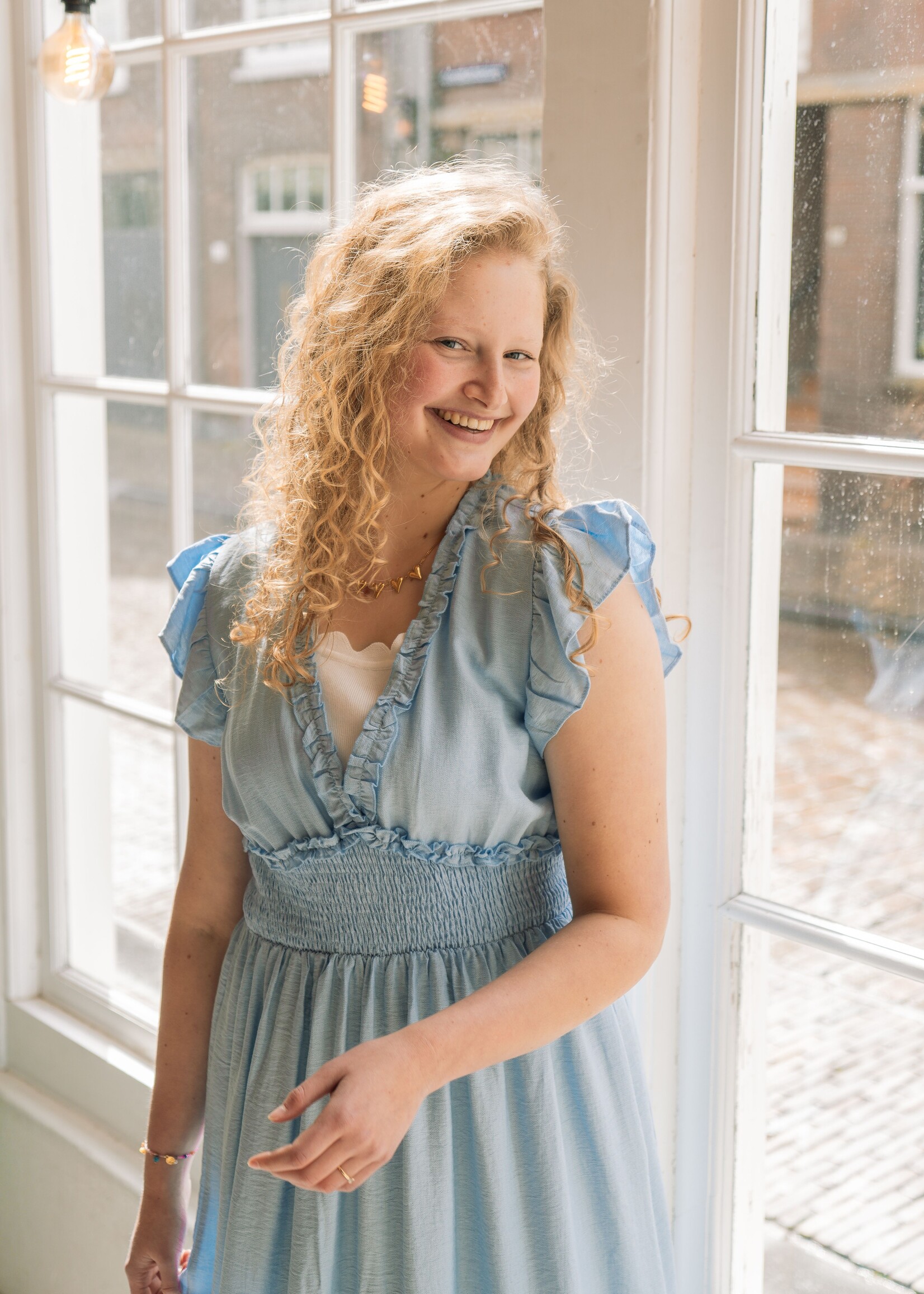 C&S The Label Dilja Dress Light Blue