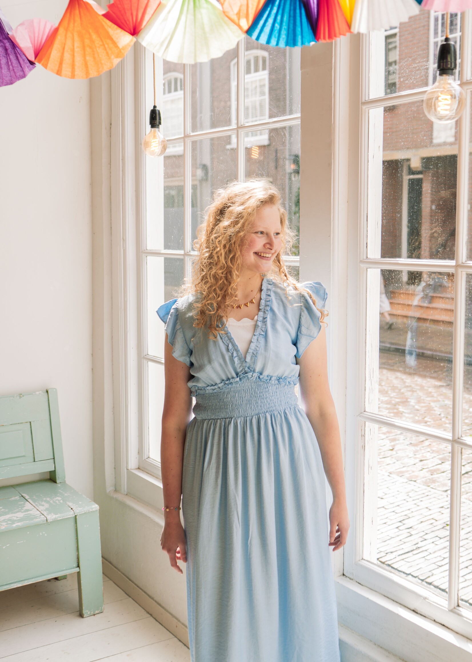 C&S The Label Dilja Dress Light Blue