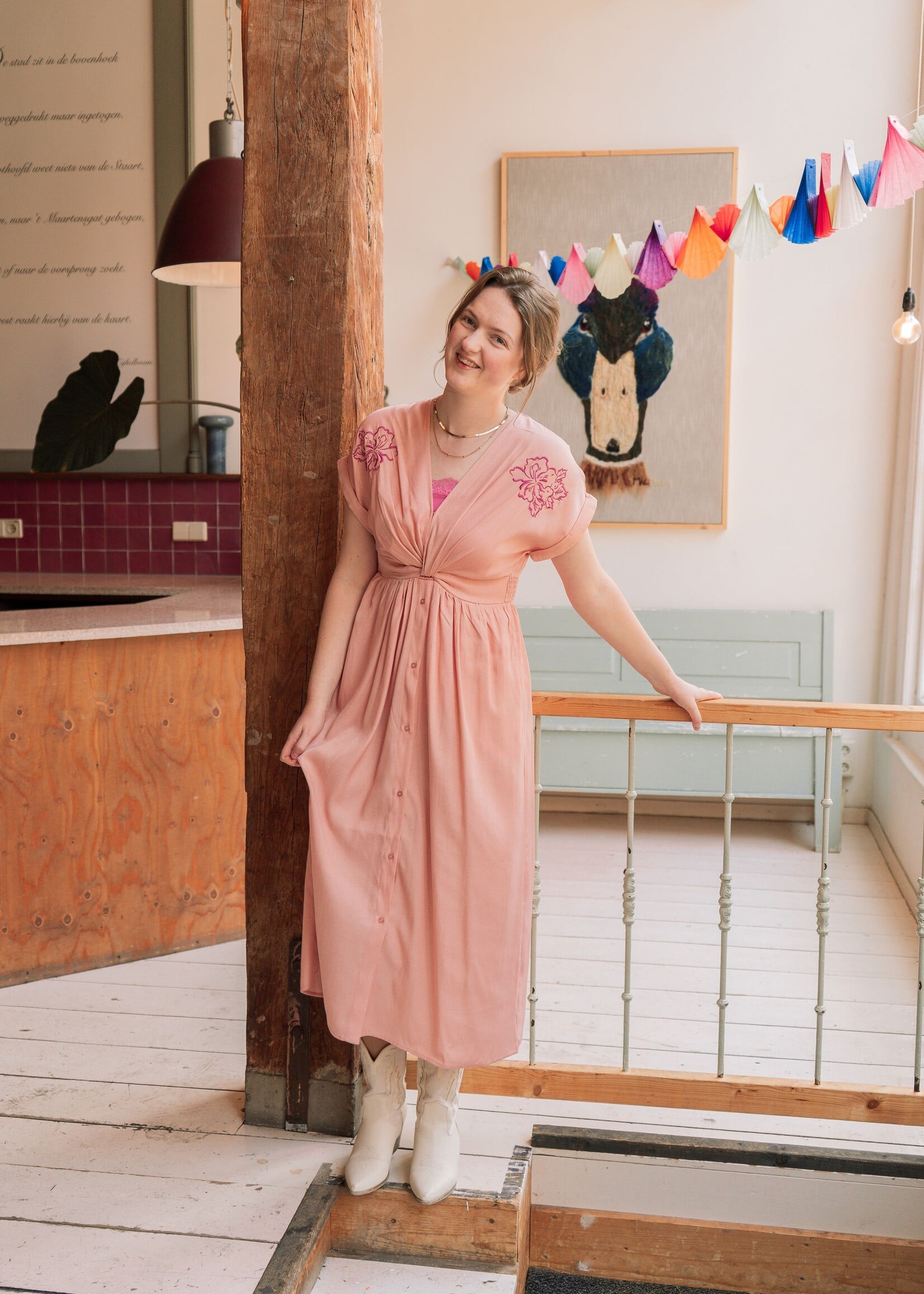 FLURESK Jazze Dress Blush Peach