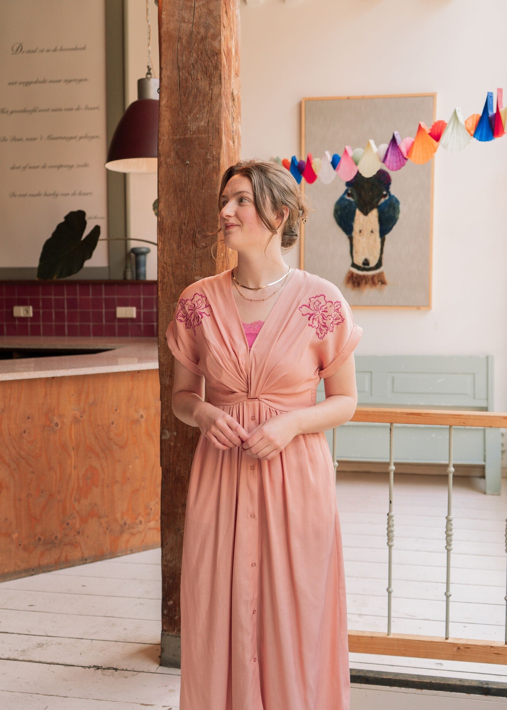 FLURESK Jazze Dress Blush Peach