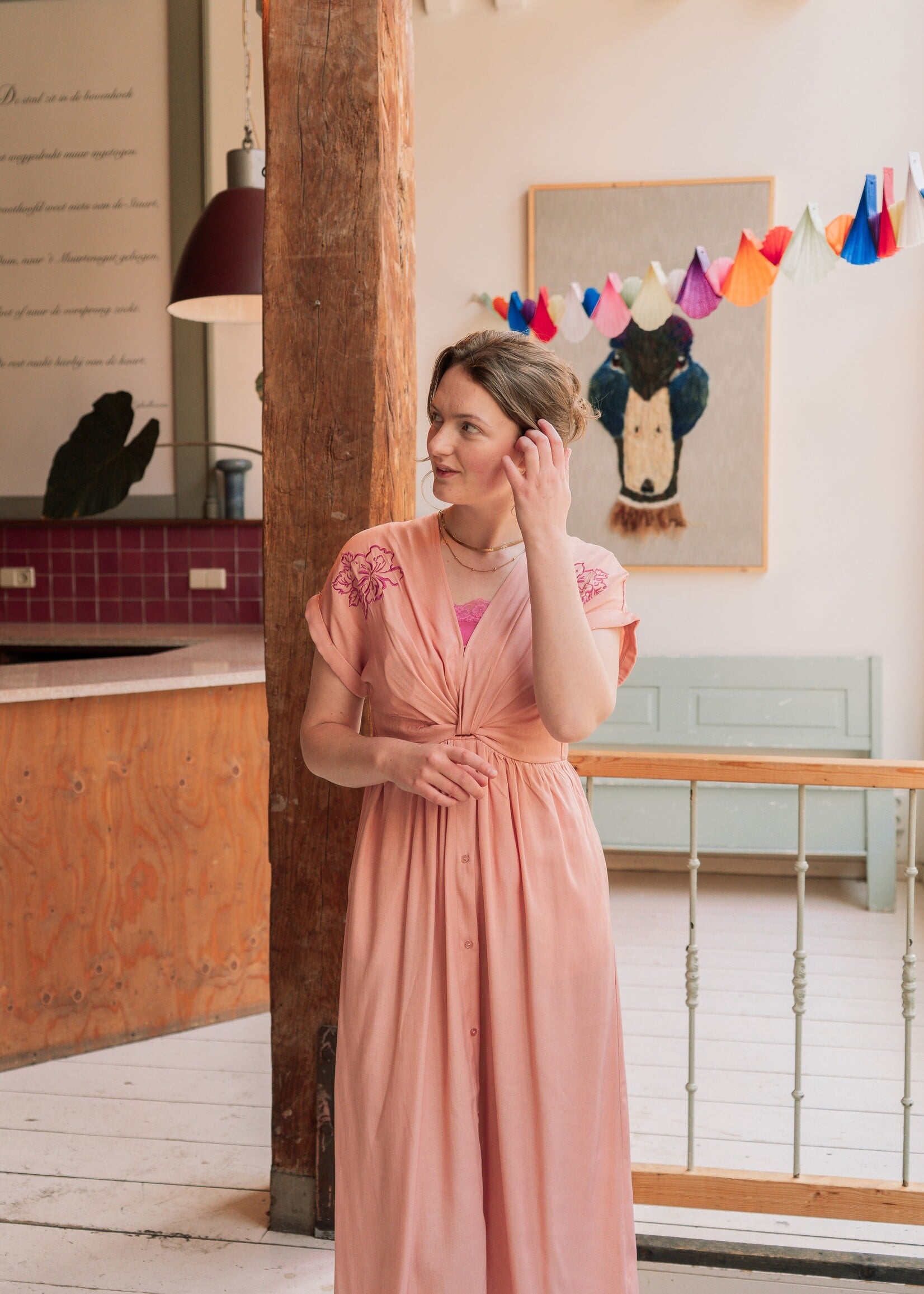 FLURESK Jazze Dress Blush Peach
