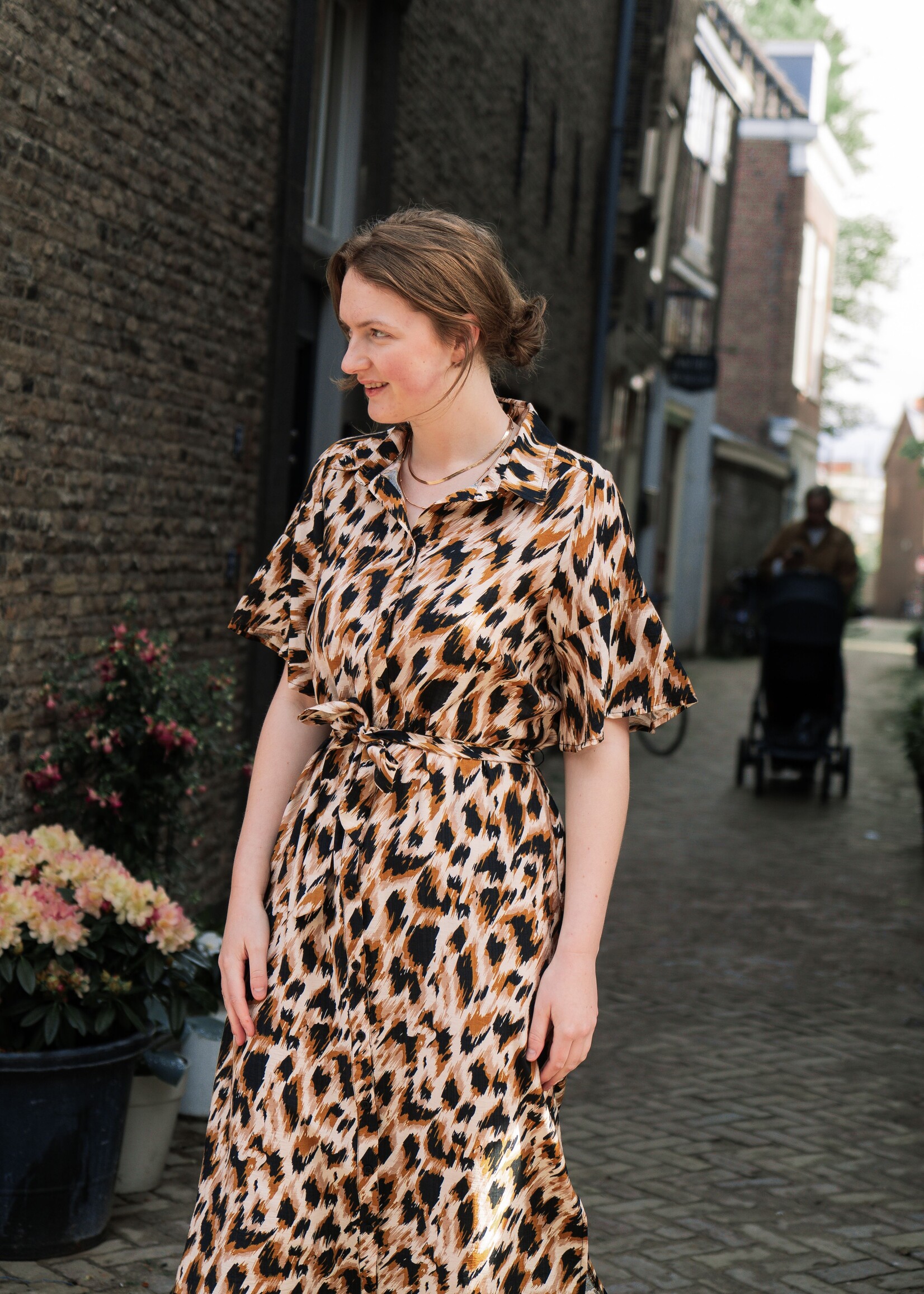 C&S The Label Damina Dress Sand/Golden Yellow