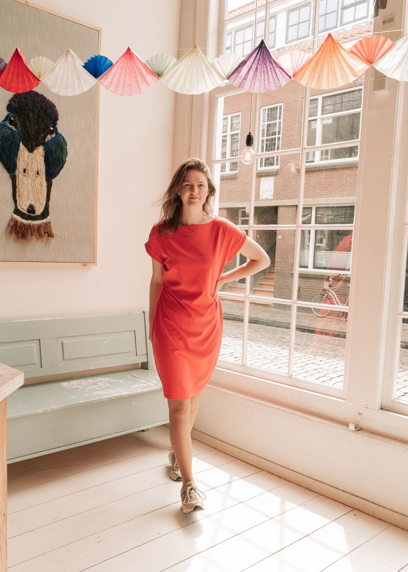 C&S The Label Dede Dress Sunkissed Coral
