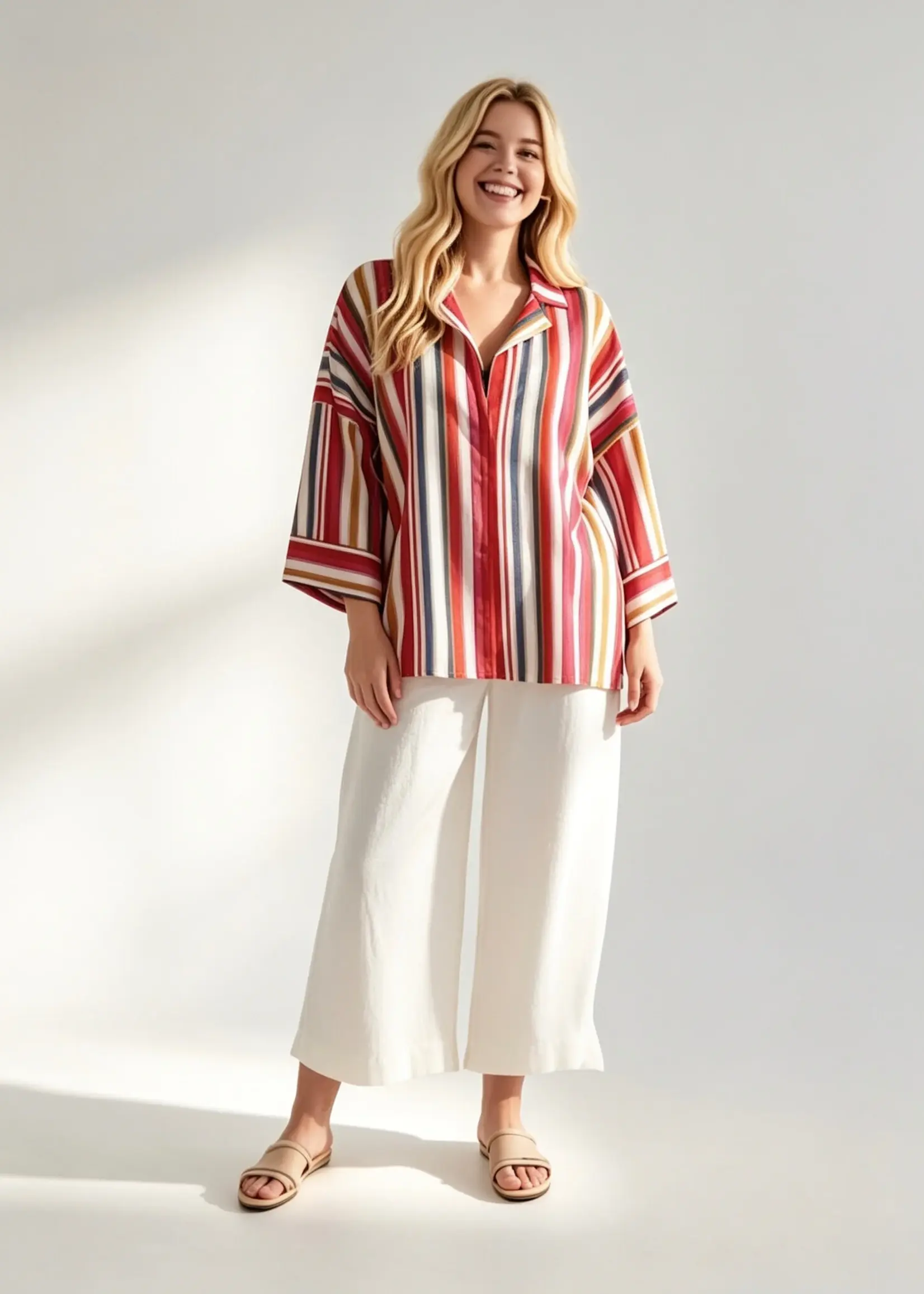 Ophilia Bella Paint Stripe Red
