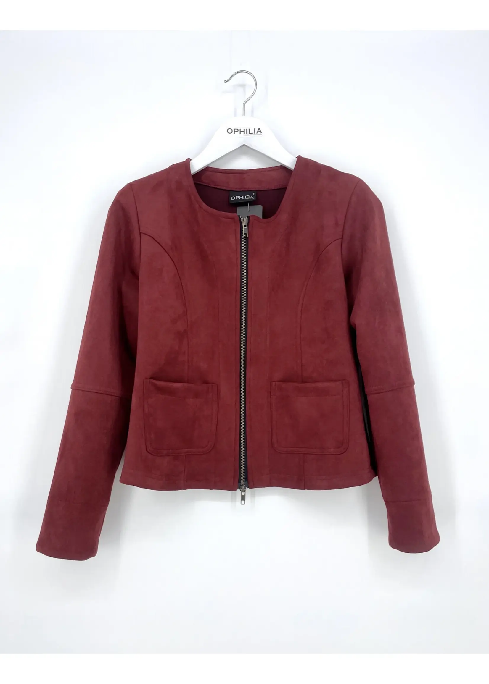 Ophilia Lara scuba suede burgundy Red