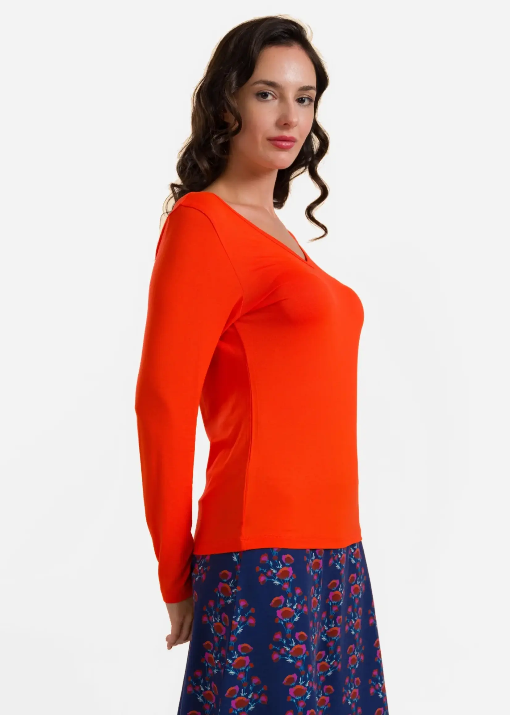 LaLamour Lynn Top Ecovero Plain Red
