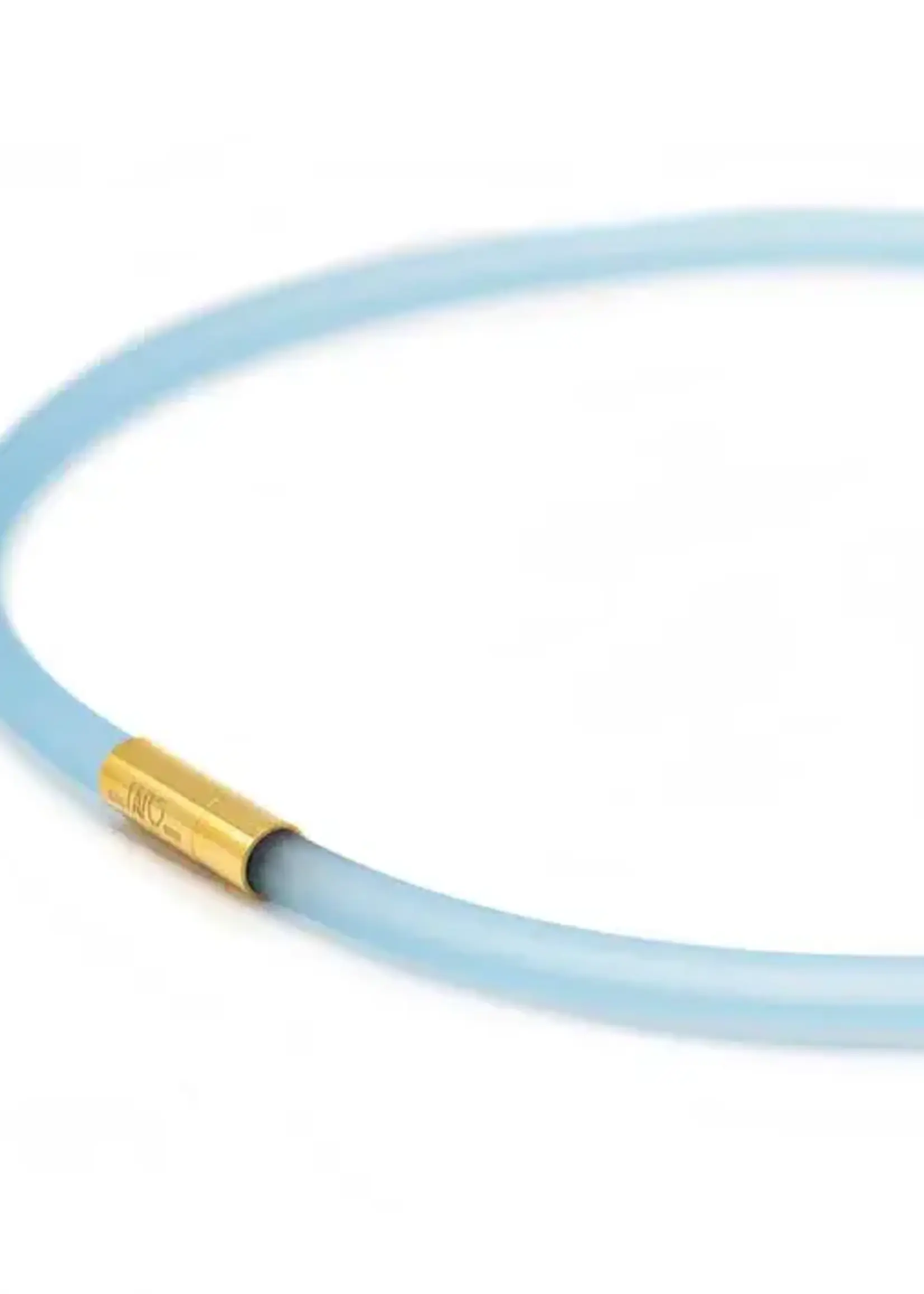 Cubes Rubber ketting, 1 lijn, Aqua Large
