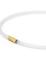 Cubes Rubber ketting, 1 lijn, Opaak Wit Medium
