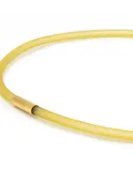 Cubes Rubber ketting, 1 lijn, Mosterd, Medium