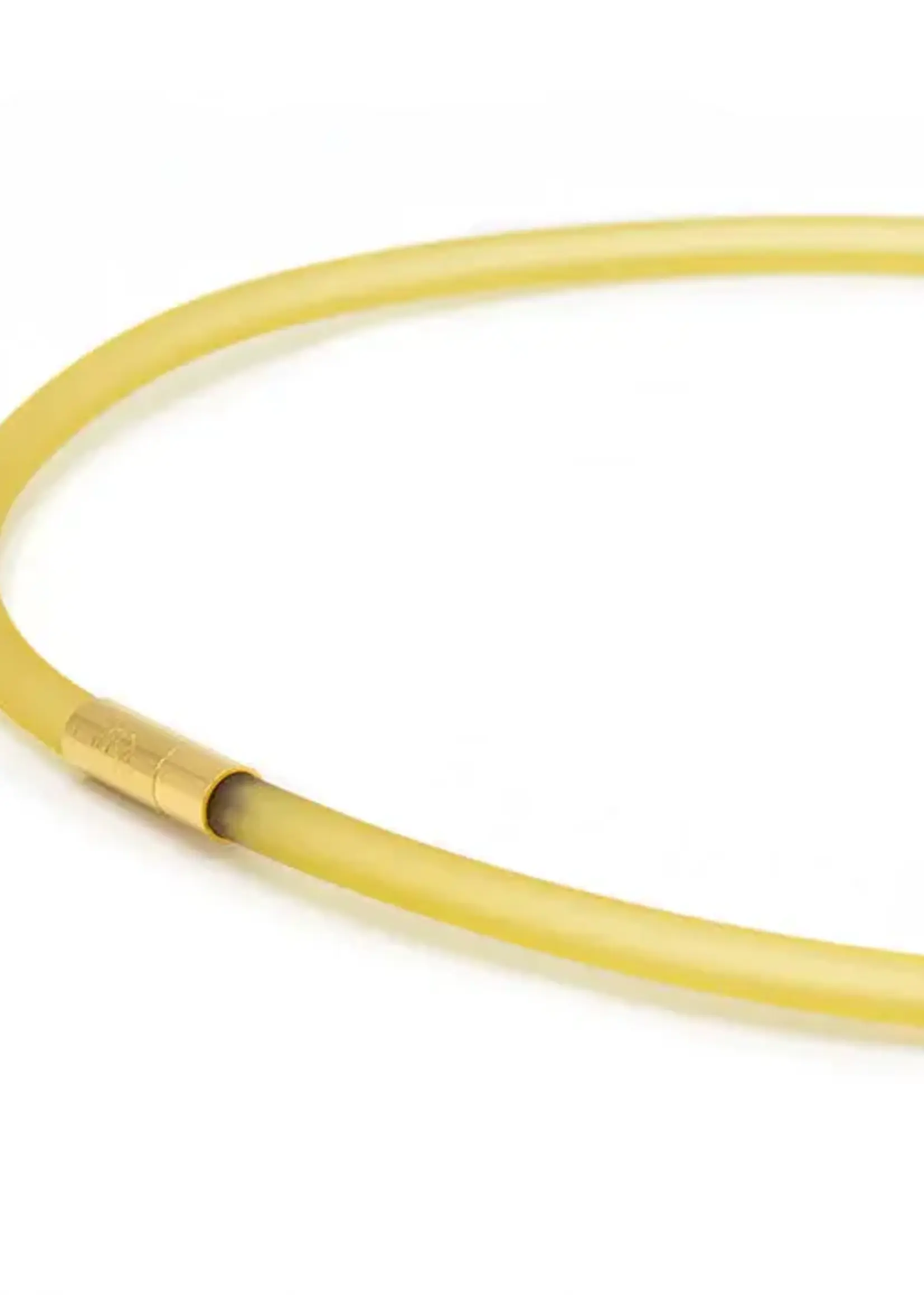 Cubes Rubber ketting, 1 lijn, Mosterd, Medium
