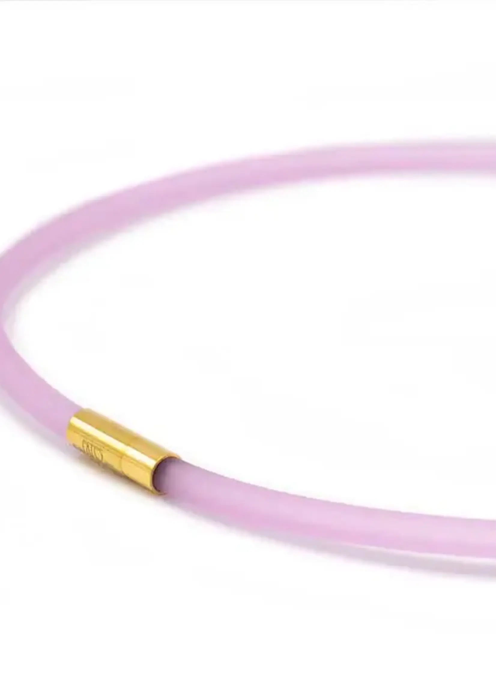 Cubes Rubber ketting, 1 lijn, Roze Large