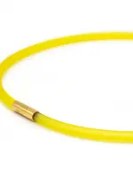 Cubes Rubber ketting, 1 lijn, Geel, Medium