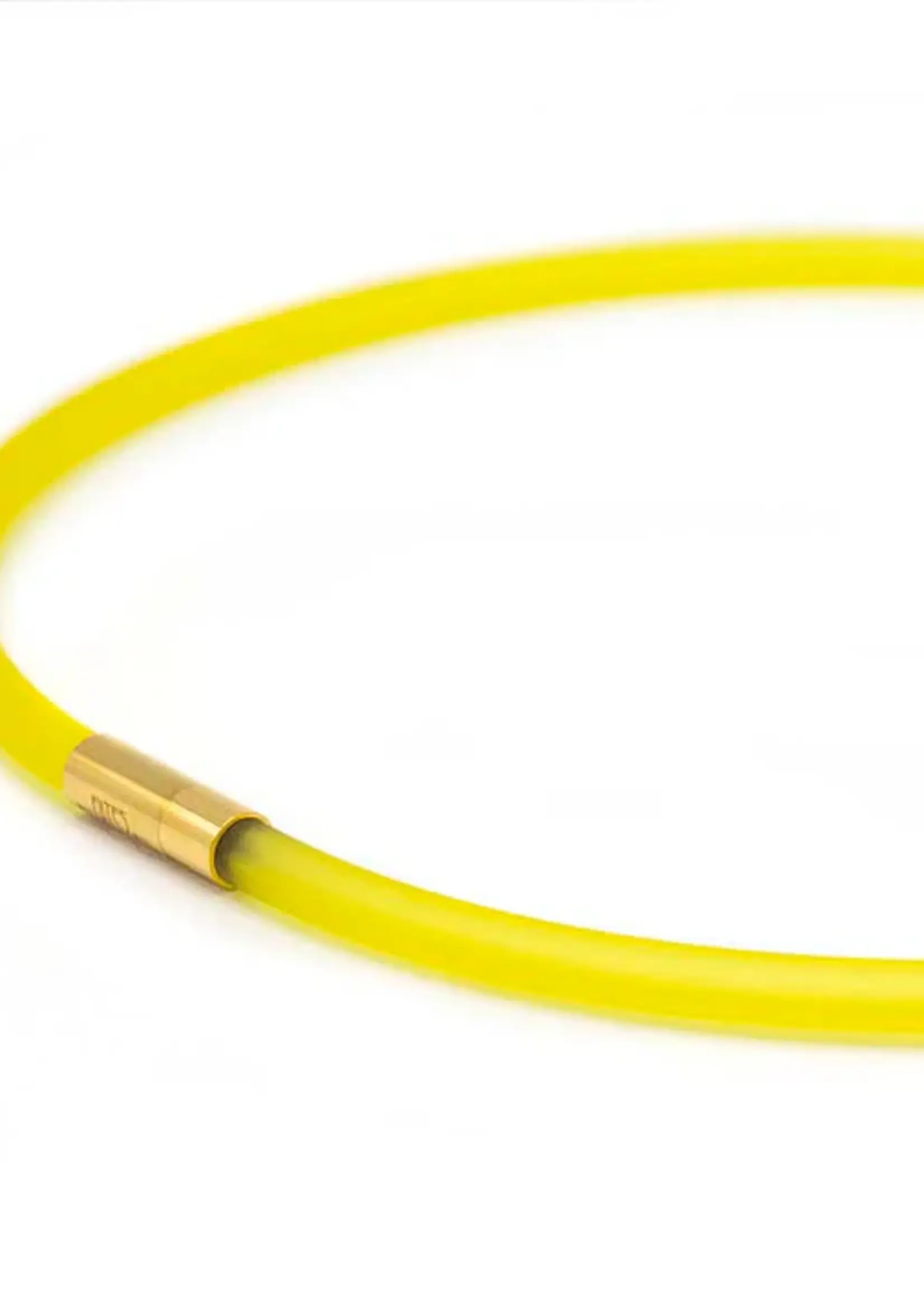 Cubes Rubber ketting, 1 lijn, Geel, Medium