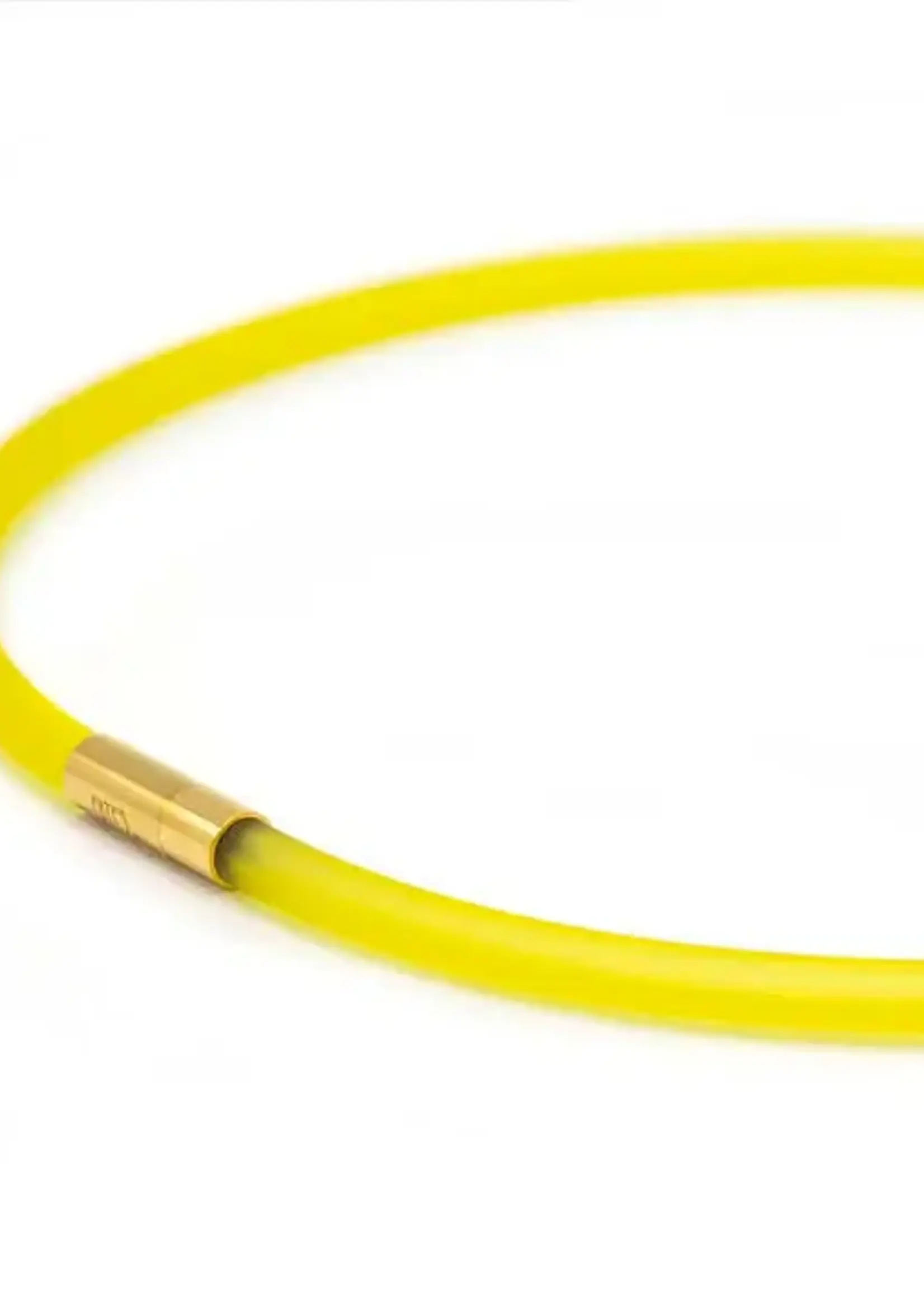 Cubes Rubber ketting, 1 lijn, Geel, Medium