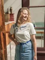 Knoopriem Jeansblauw lang (350 cm)