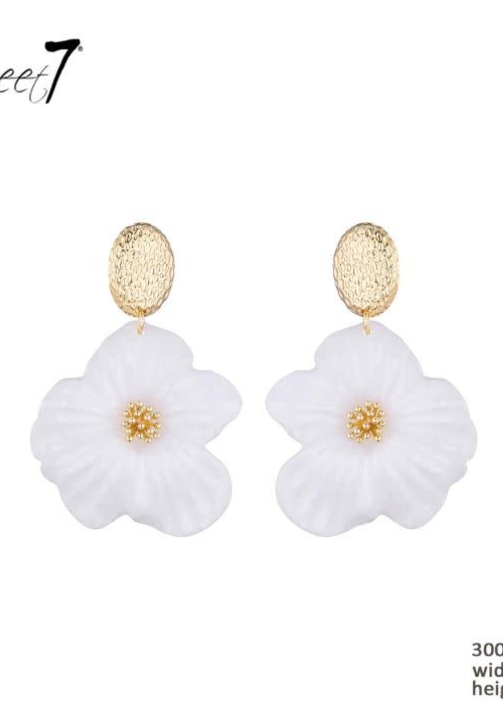 Sweet7 Oorbellen Blossom Wit 300724901