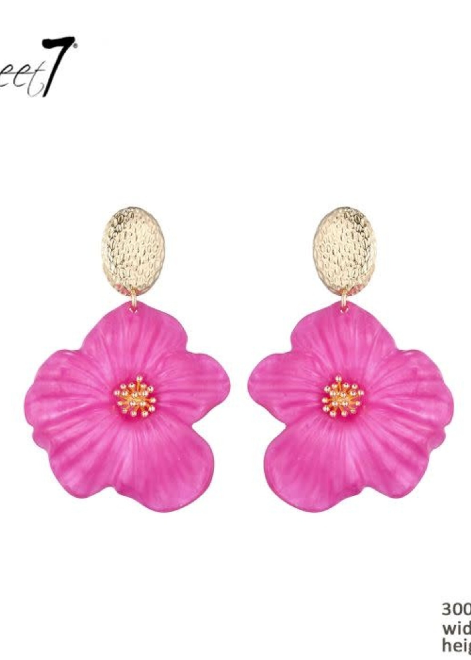 Sweet7 Oorbellen Blossom Fuchsia 300724915