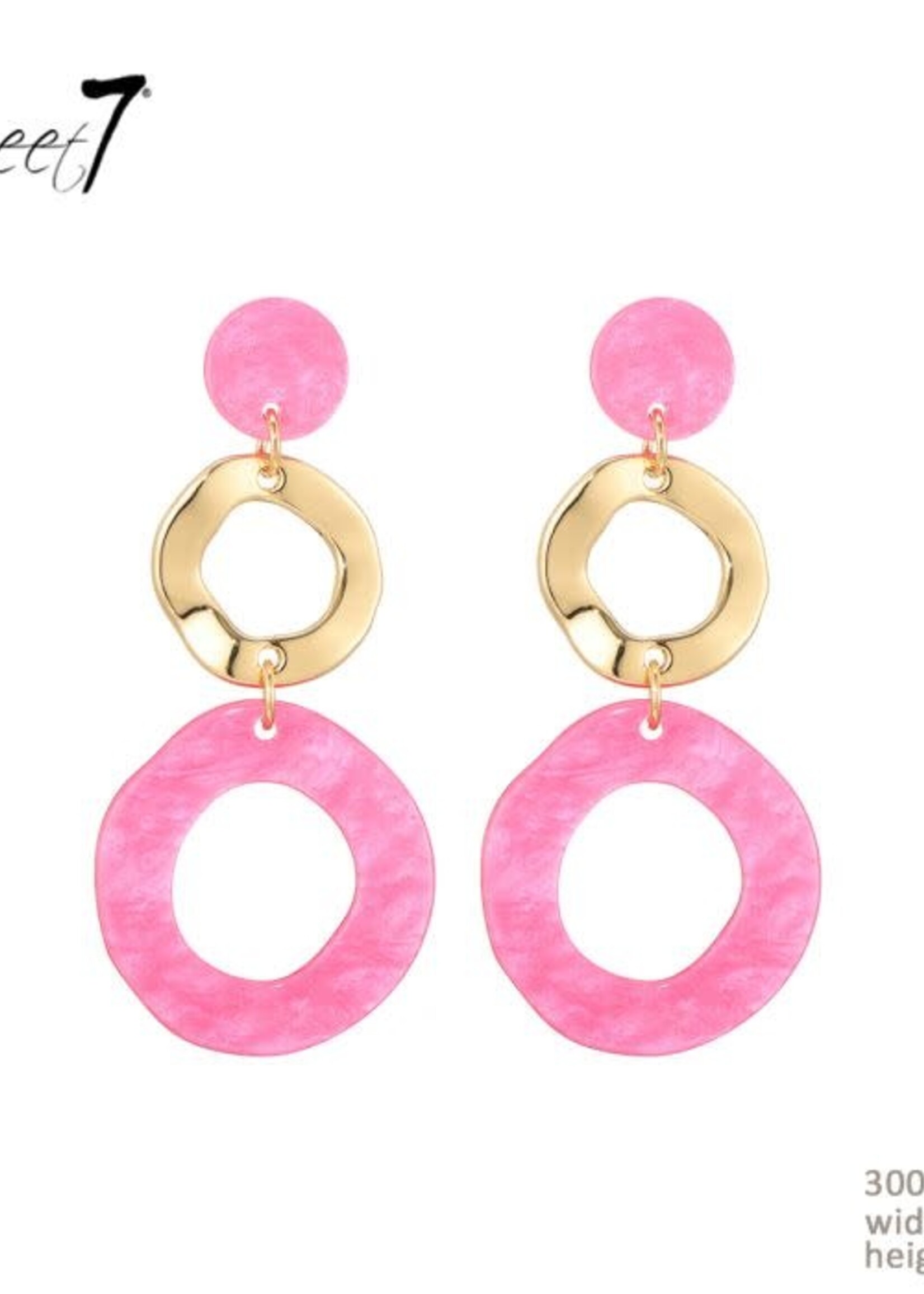 Sweet7 Oorbellen Celine Fuchsia 300676721