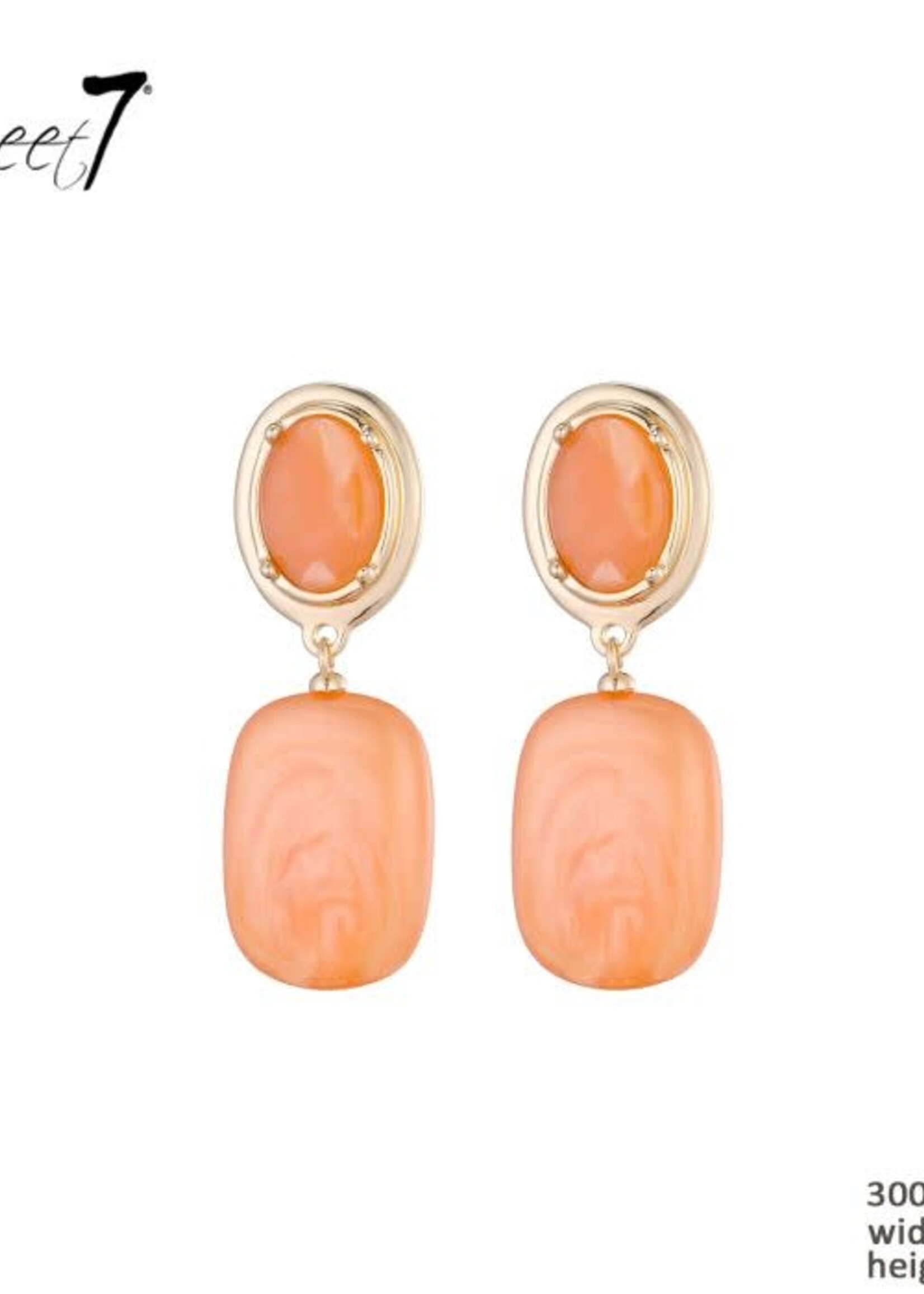 Sweet7 Oorbellen Sweet Oranje 300726117