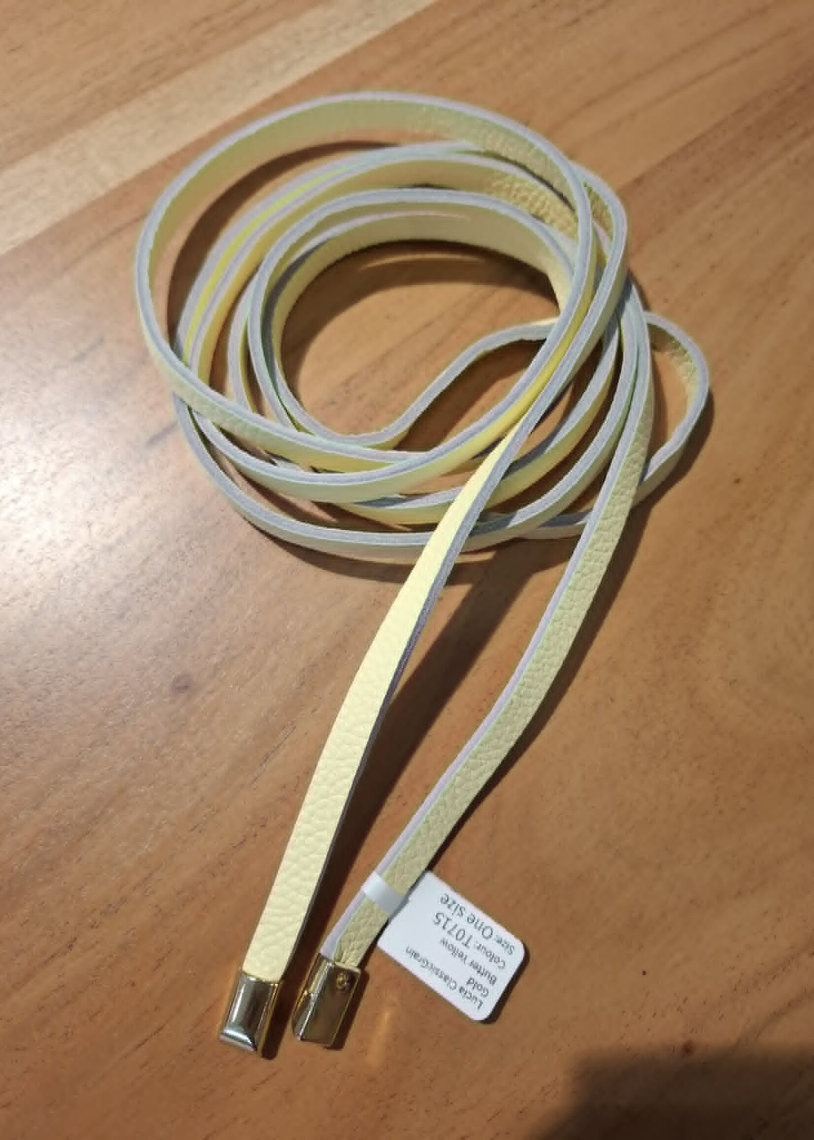 Knoopriem Butter Yellow (240 cm)