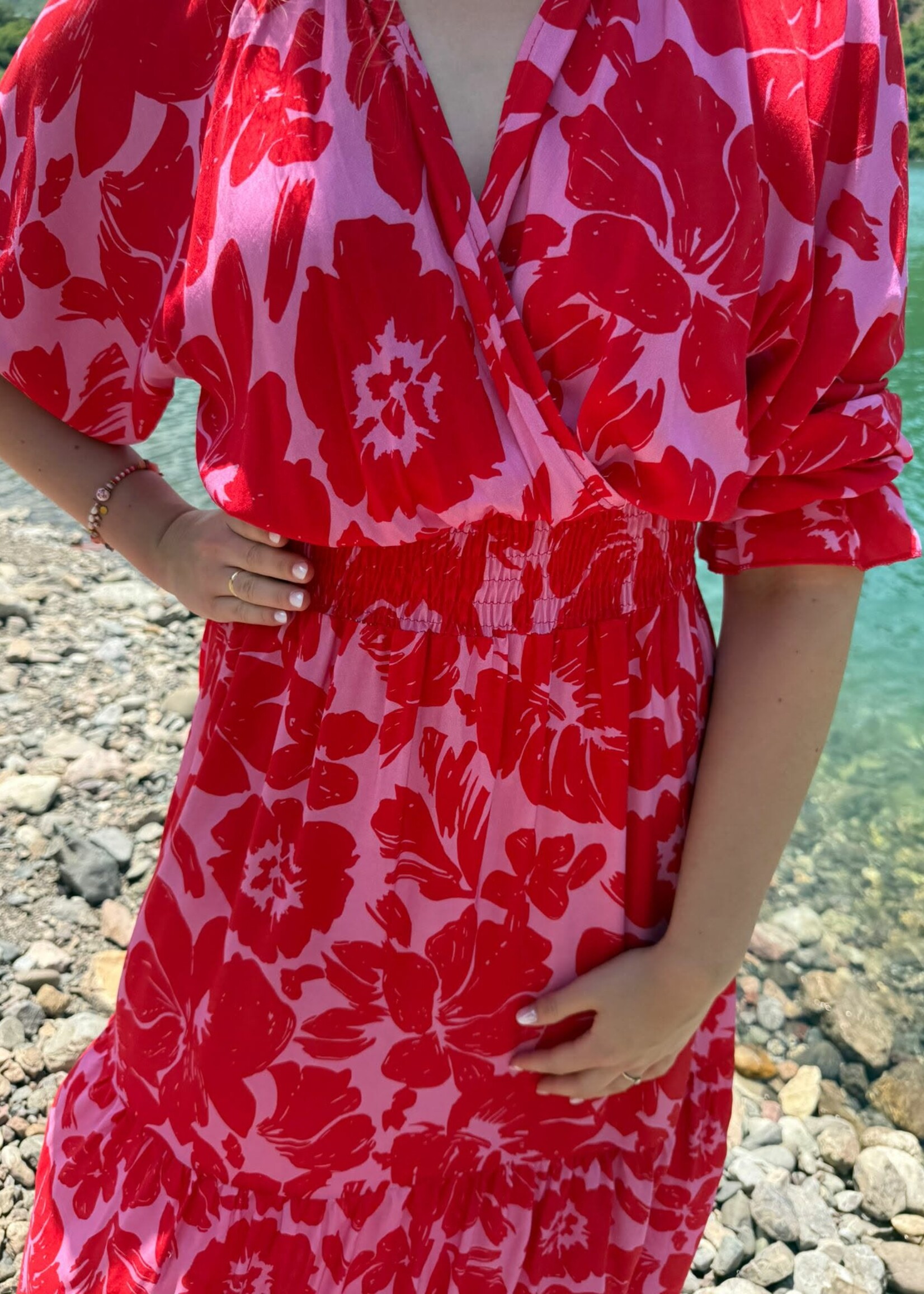 Dress Lies Pink Red