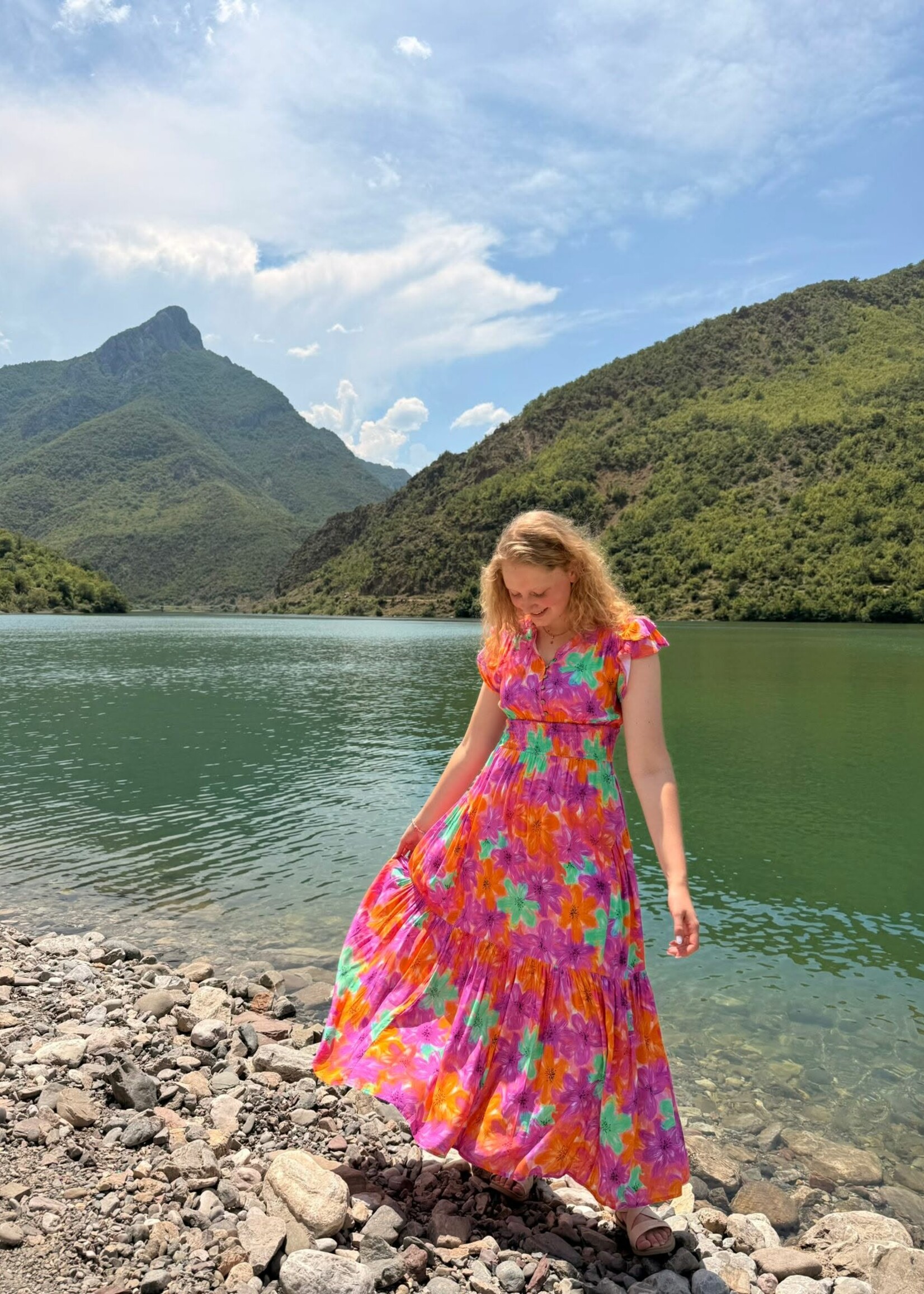 Alba Dress Pink-Orange-Mint