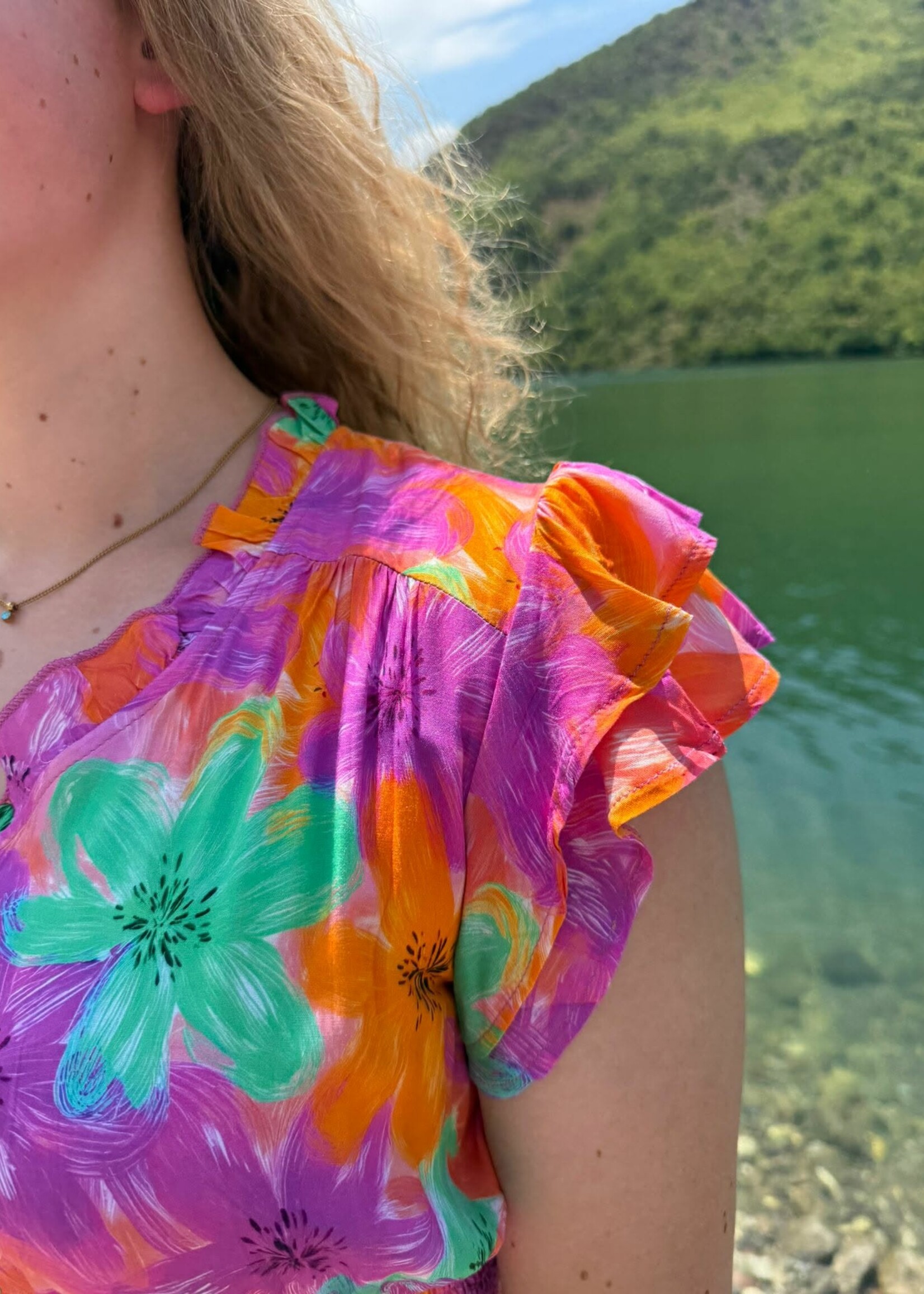 Alba Dress Pink-Orange-Mint