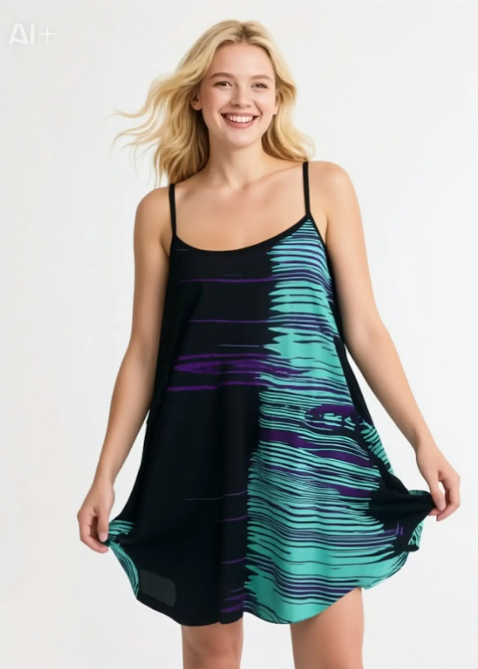 Ophilia Tessa Green Stripe