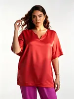 Ophilia Rowan Satin Plain Coral