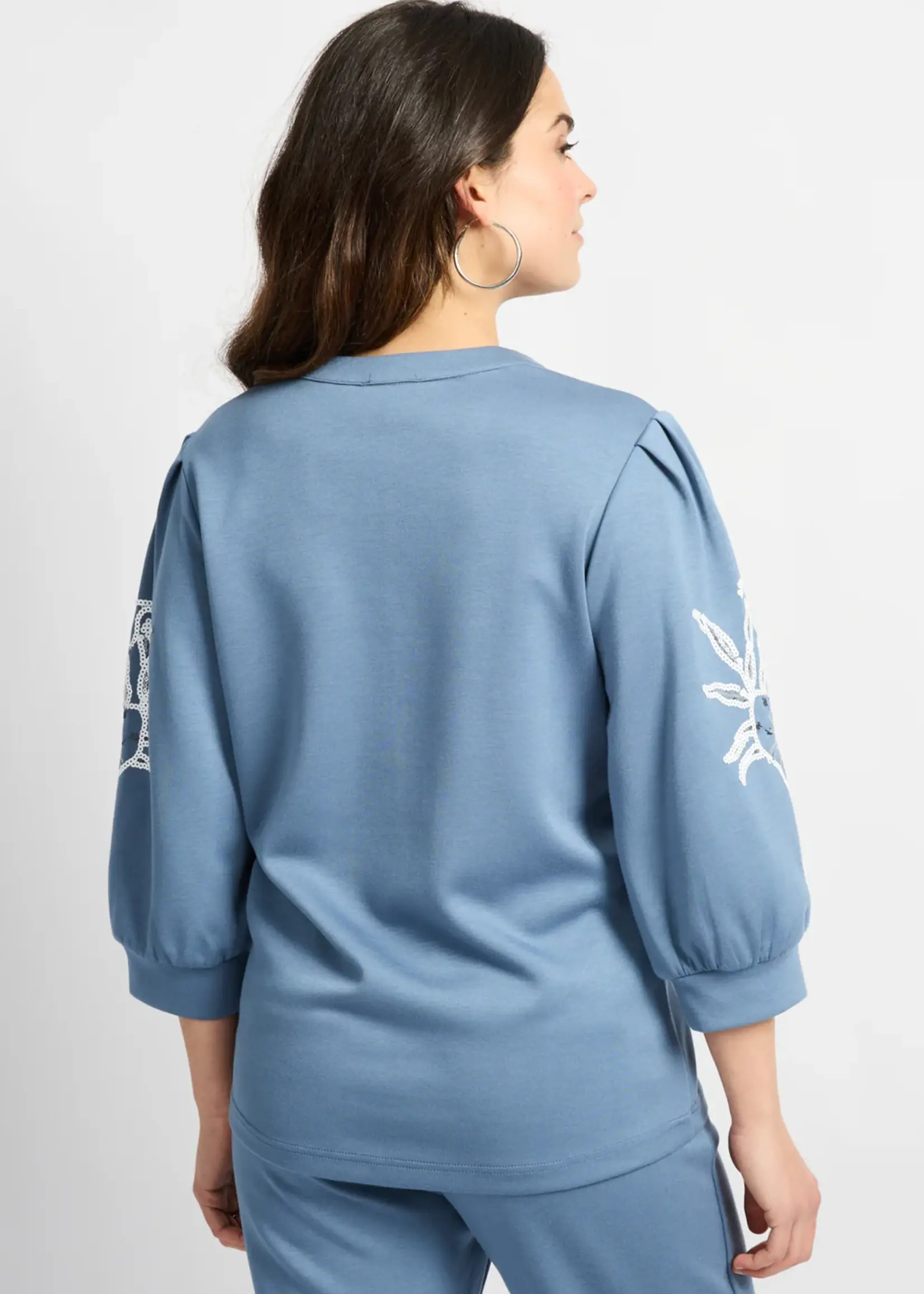 C&S The Label Wiebke Sweater Dusty Blue