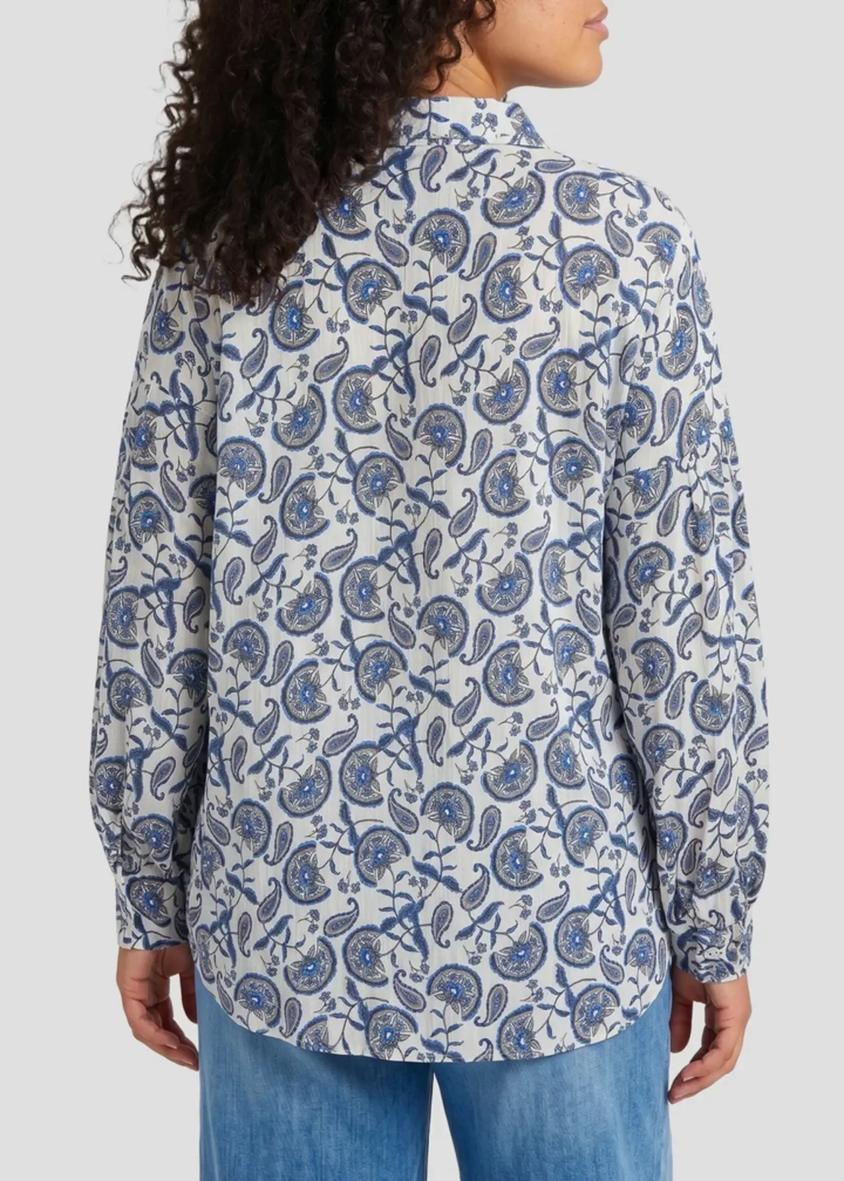 Exxcellent Althea Blouse Sand/King Blue