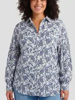 Exxcellent Althea Blouse Sand/King Blue