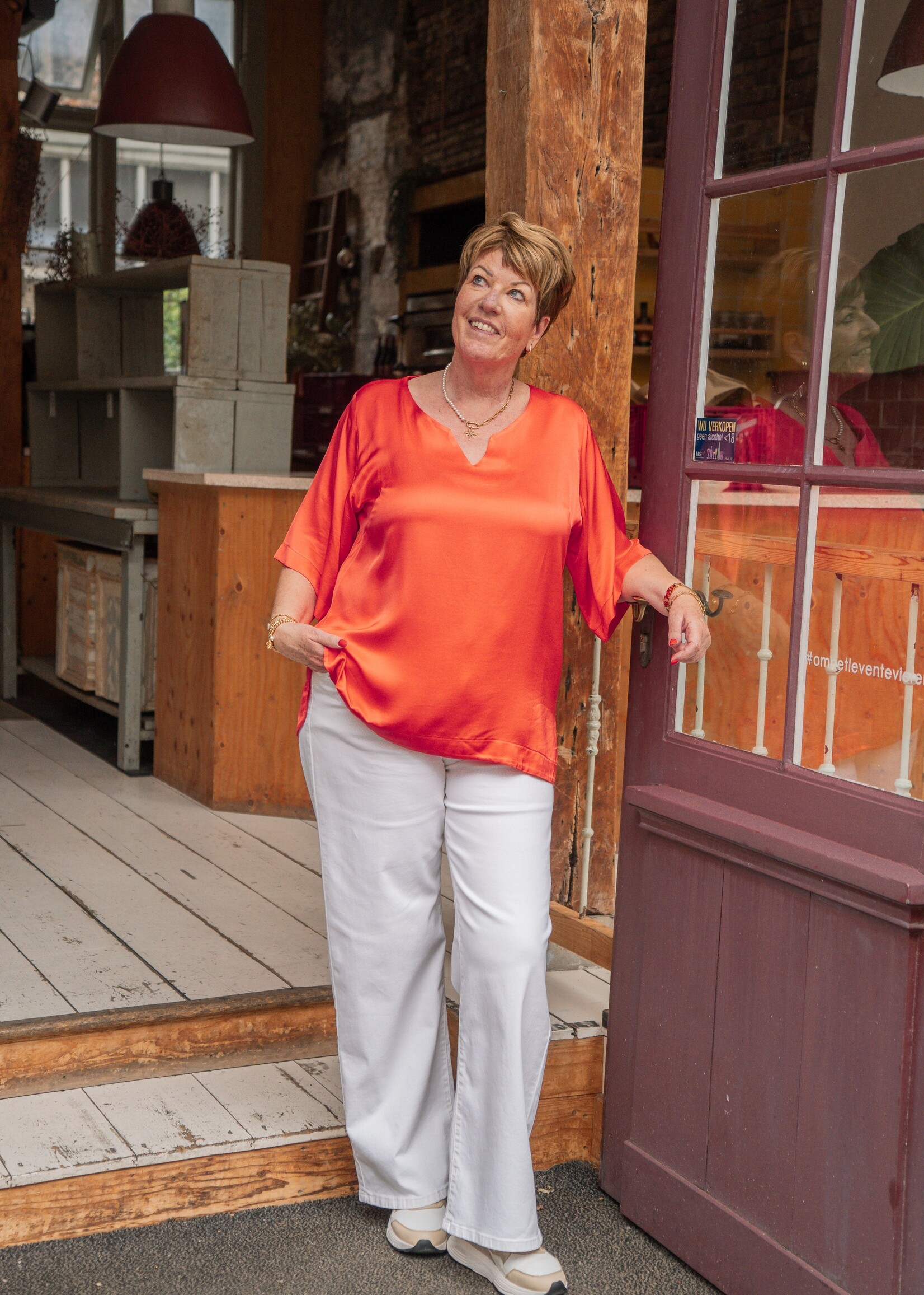 Ophilia Rowan Satin Plain Coral