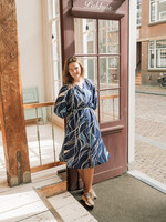 C&S The Label Dacia Dress Dusty Blue/Light Blue