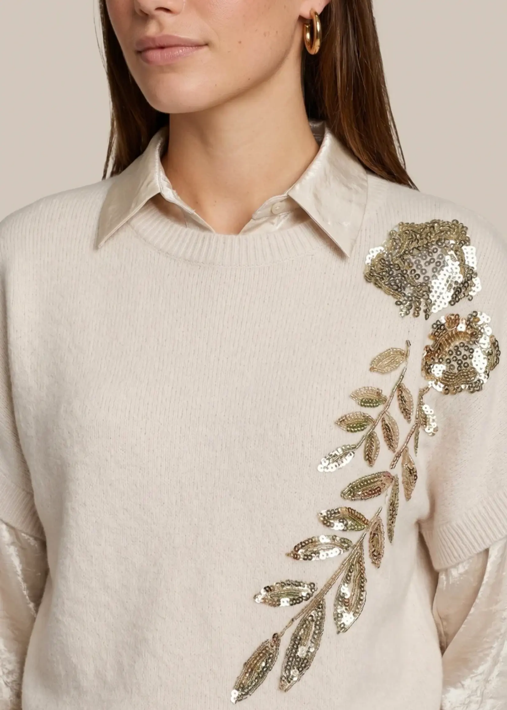 C&S The Label Victoria Knit Pullover Sand