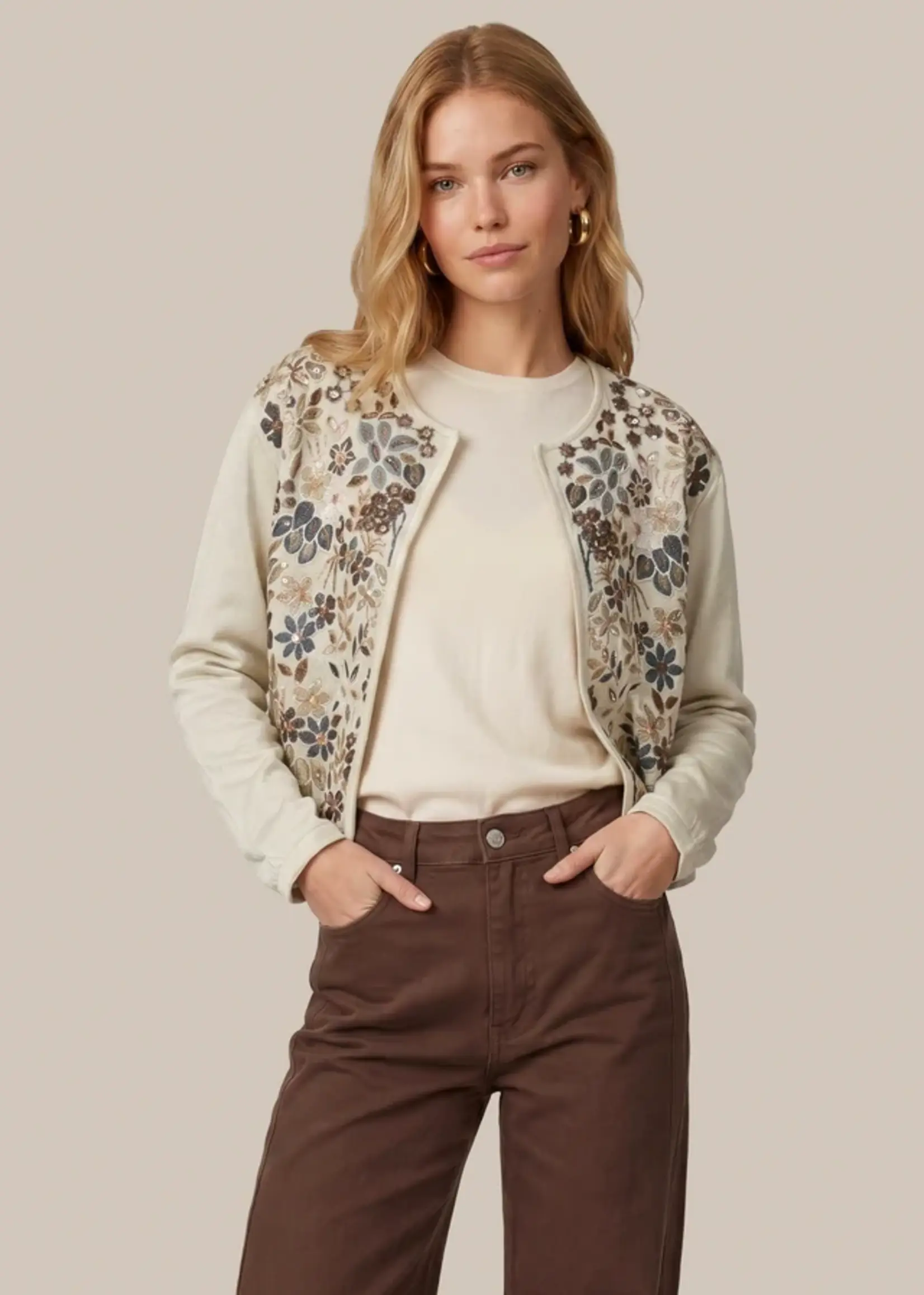 C&S The Label Joy Jacket Sand/Color Mix