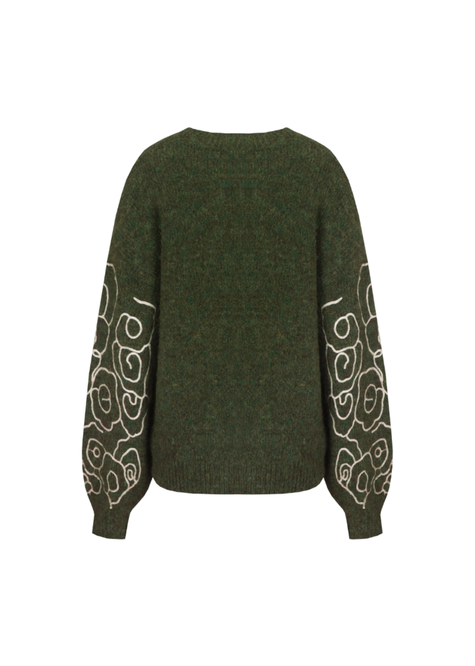 C&S The Label Wings Knit Pullover Dark Olive/Sand