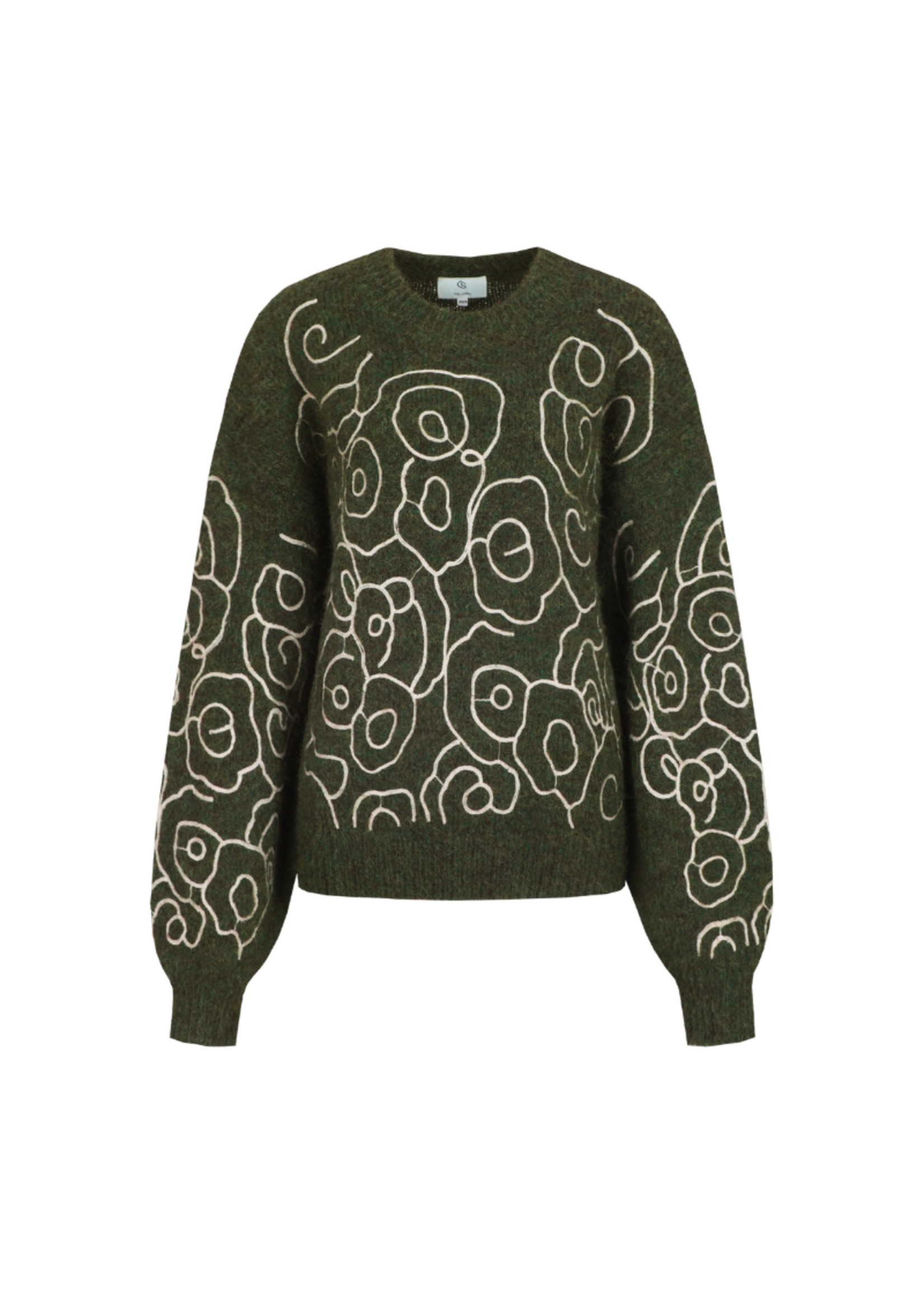 C&S The Label Wings Knit Pullover Dark Olive/Sand