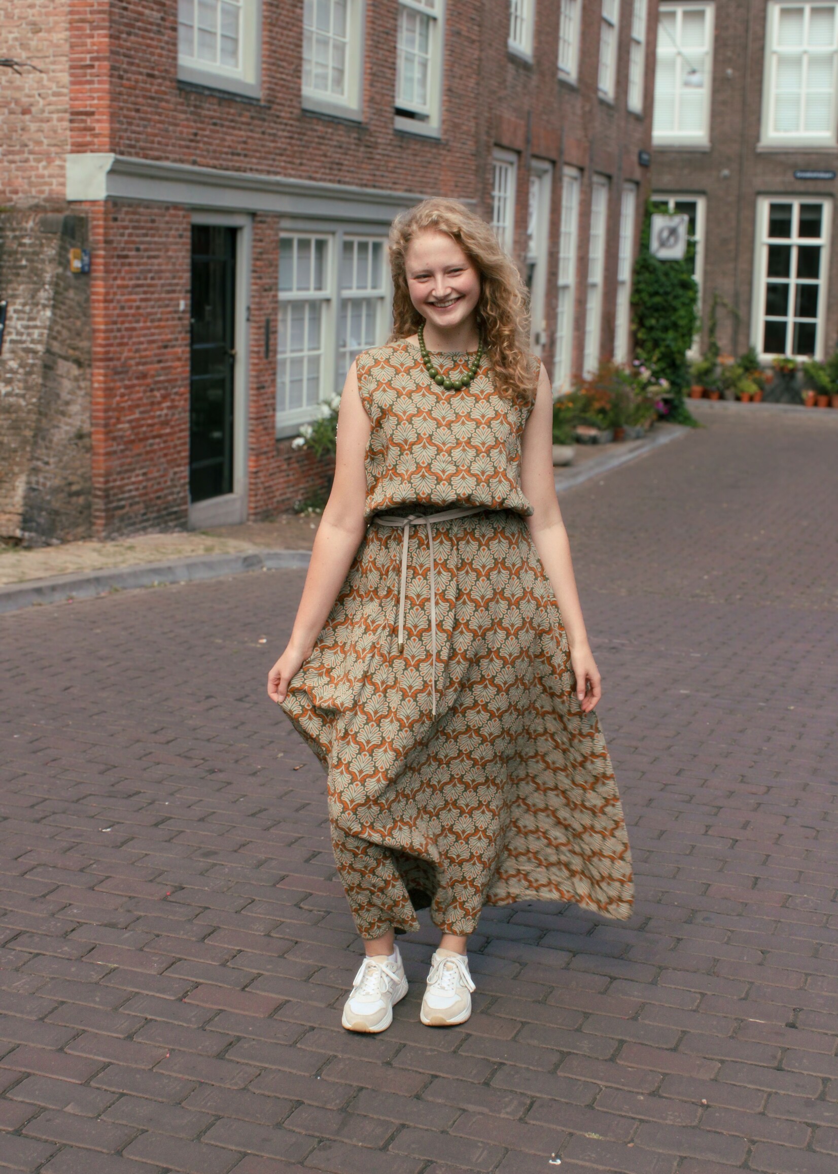 Flowie set Olive/Orange One Size