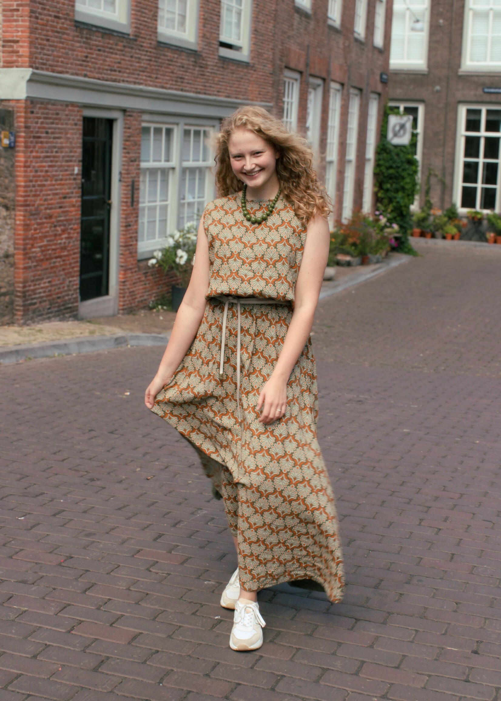 Flowie set Olive/Orange One Size