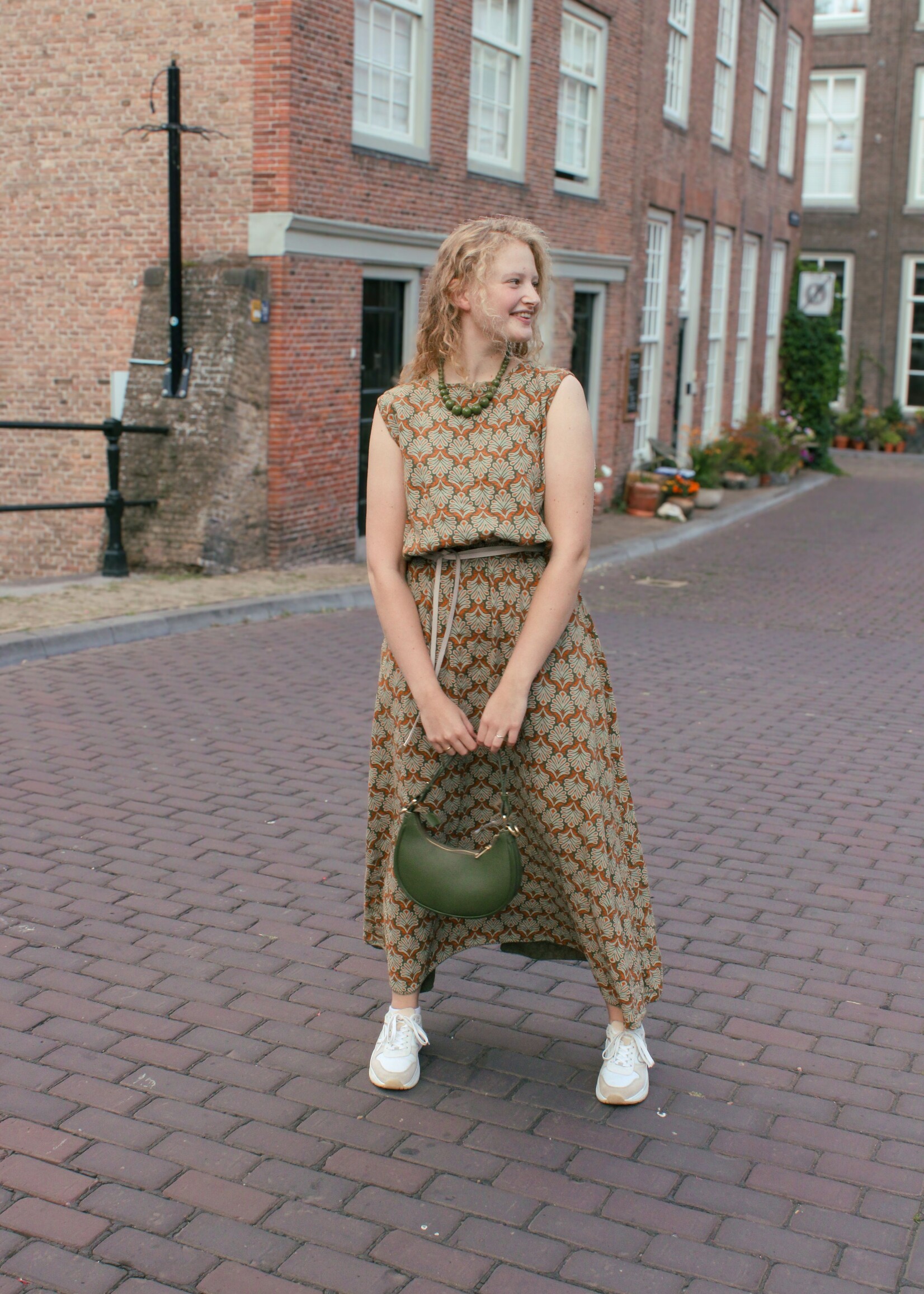 Flowie set Olive/Orange One Size