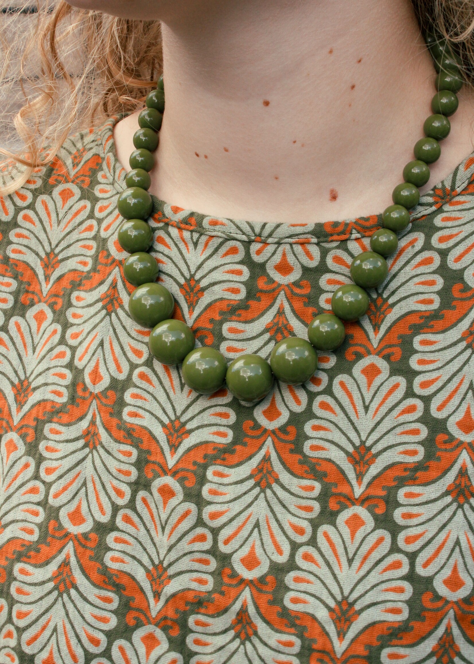 Flowie set Olive/Orange One Size