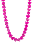 Statement ketting heart Fuchsia